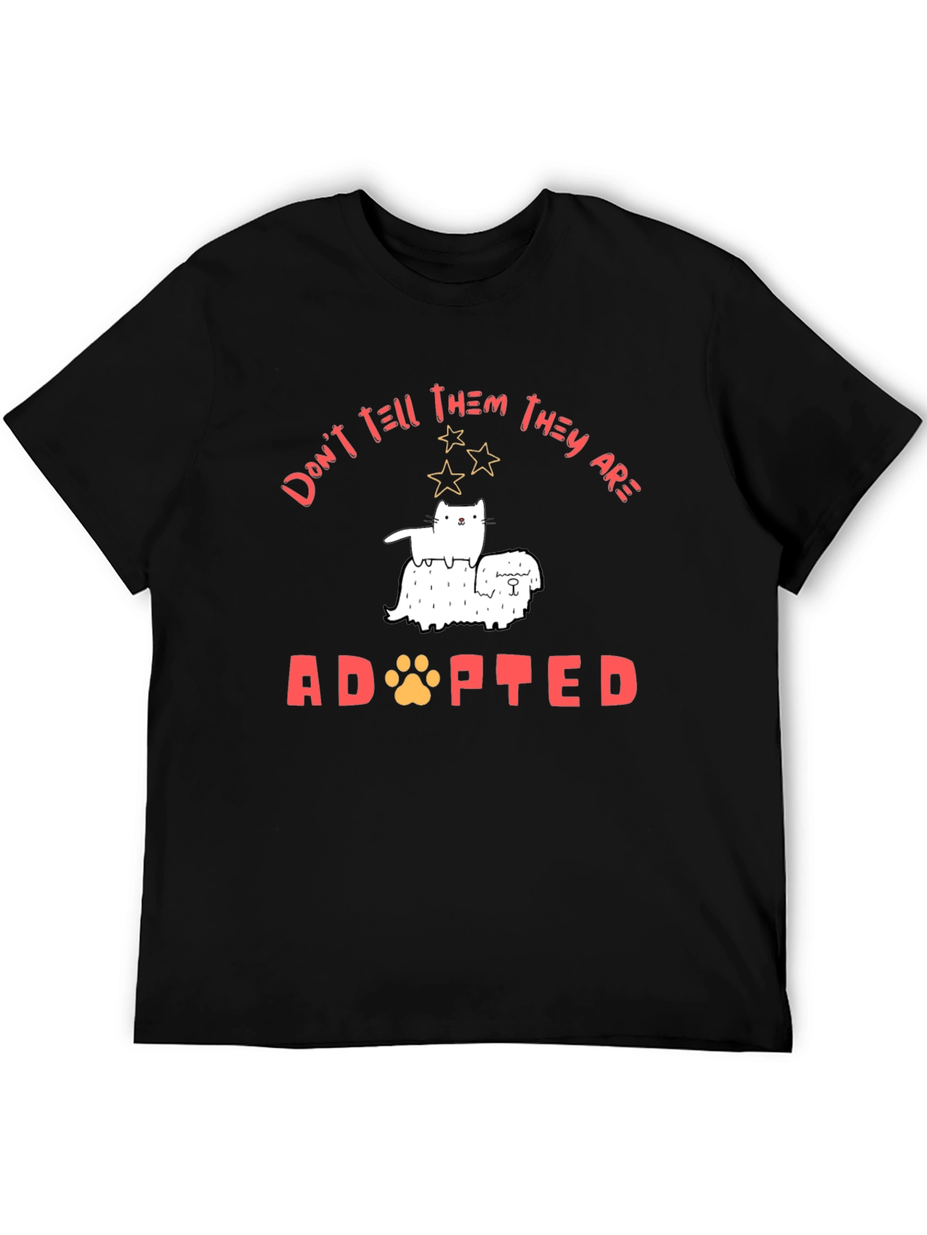 Adopted Pet T-Shirt - Cat & Dog Graphic Tee