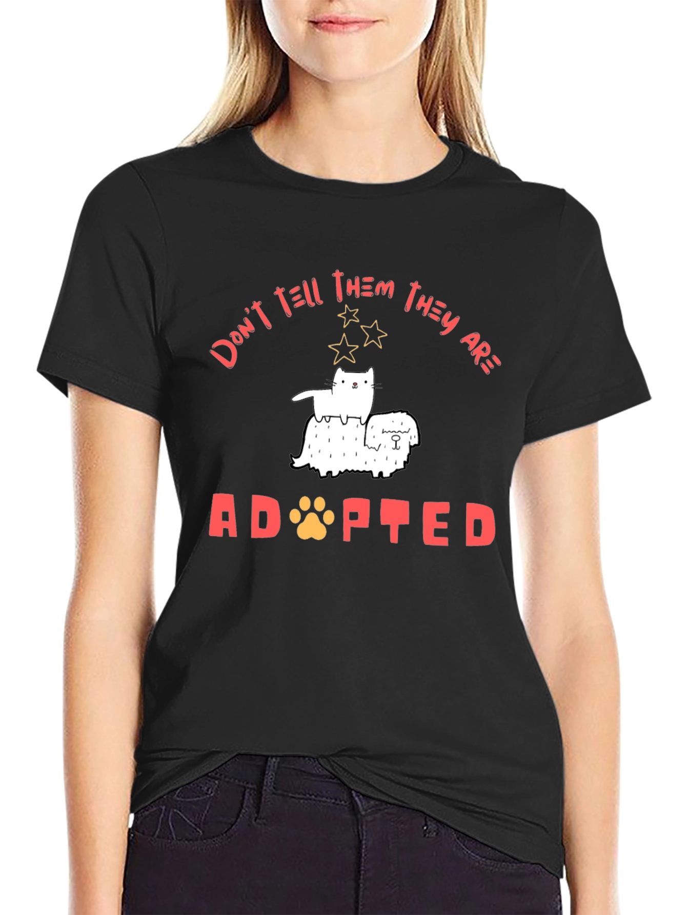 Adopted Pet T-Shirt - Cat & Dog Graphic Tee