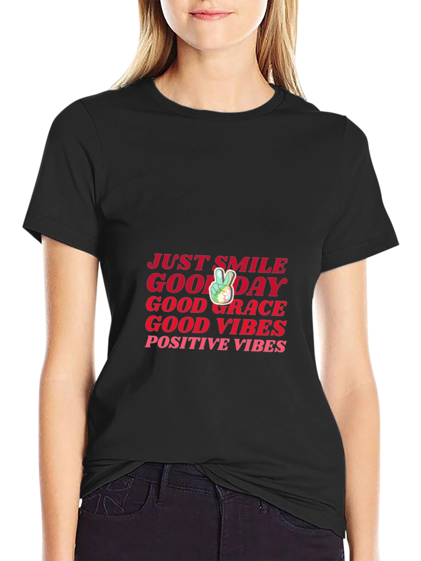 Good Vibes Graphic Tee - Black