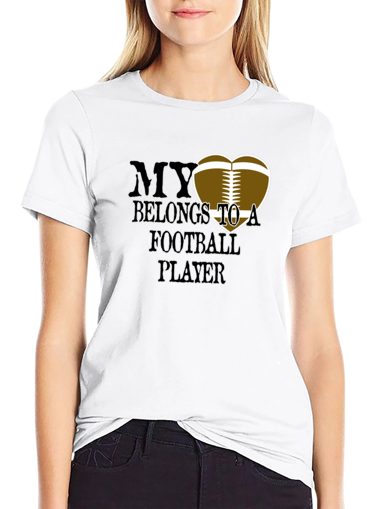 Football Player My Heart T-Shirt