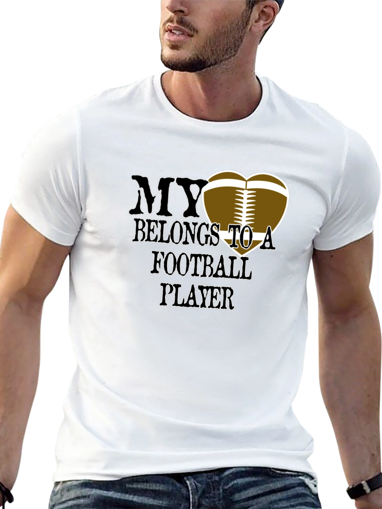 Football Player My Heart T-Shirt