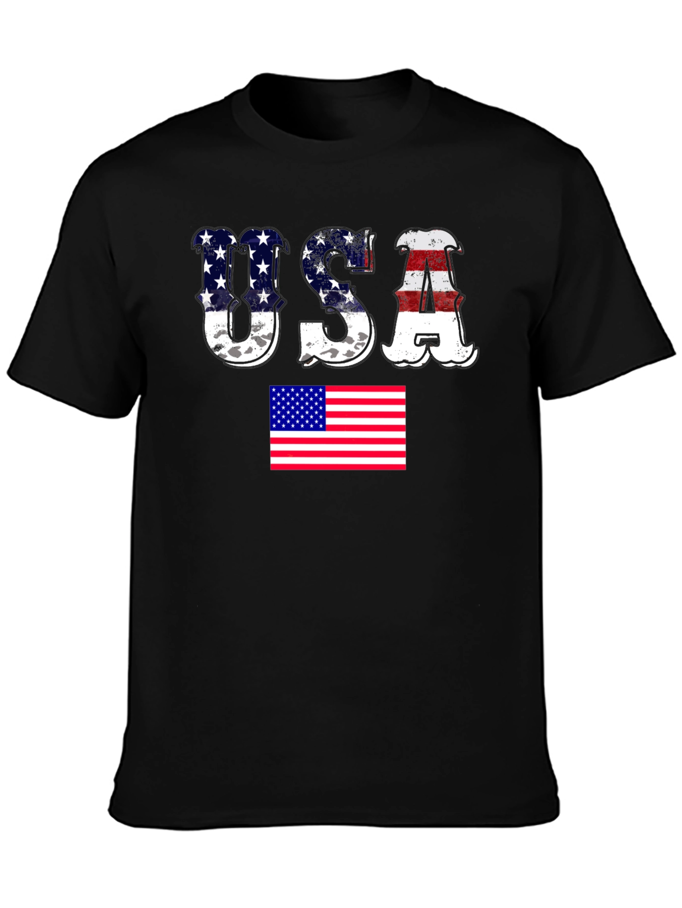 USA Flag Patriotic Graphic T-Shirt