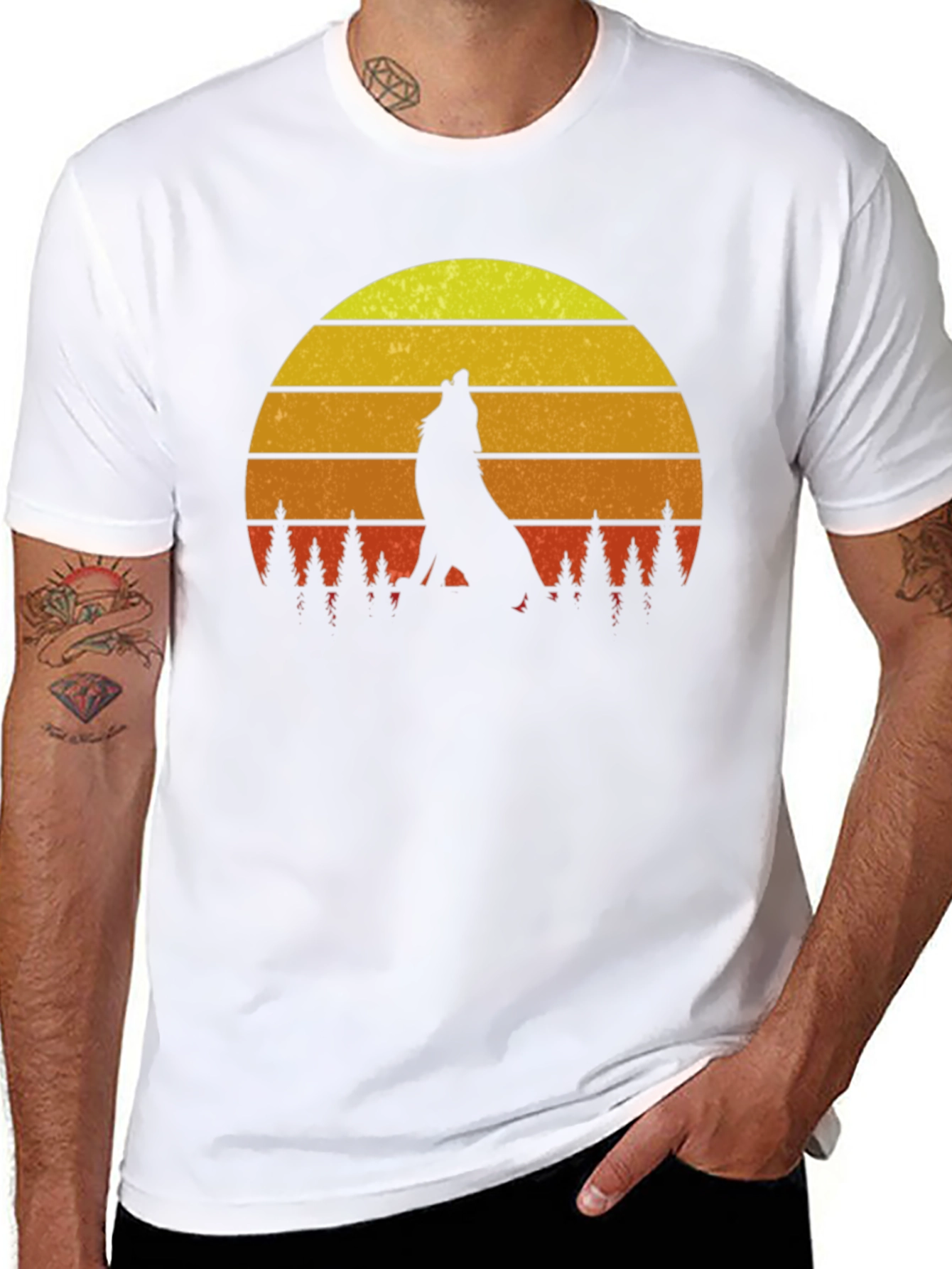 Wolf Sunset Graphic Tee