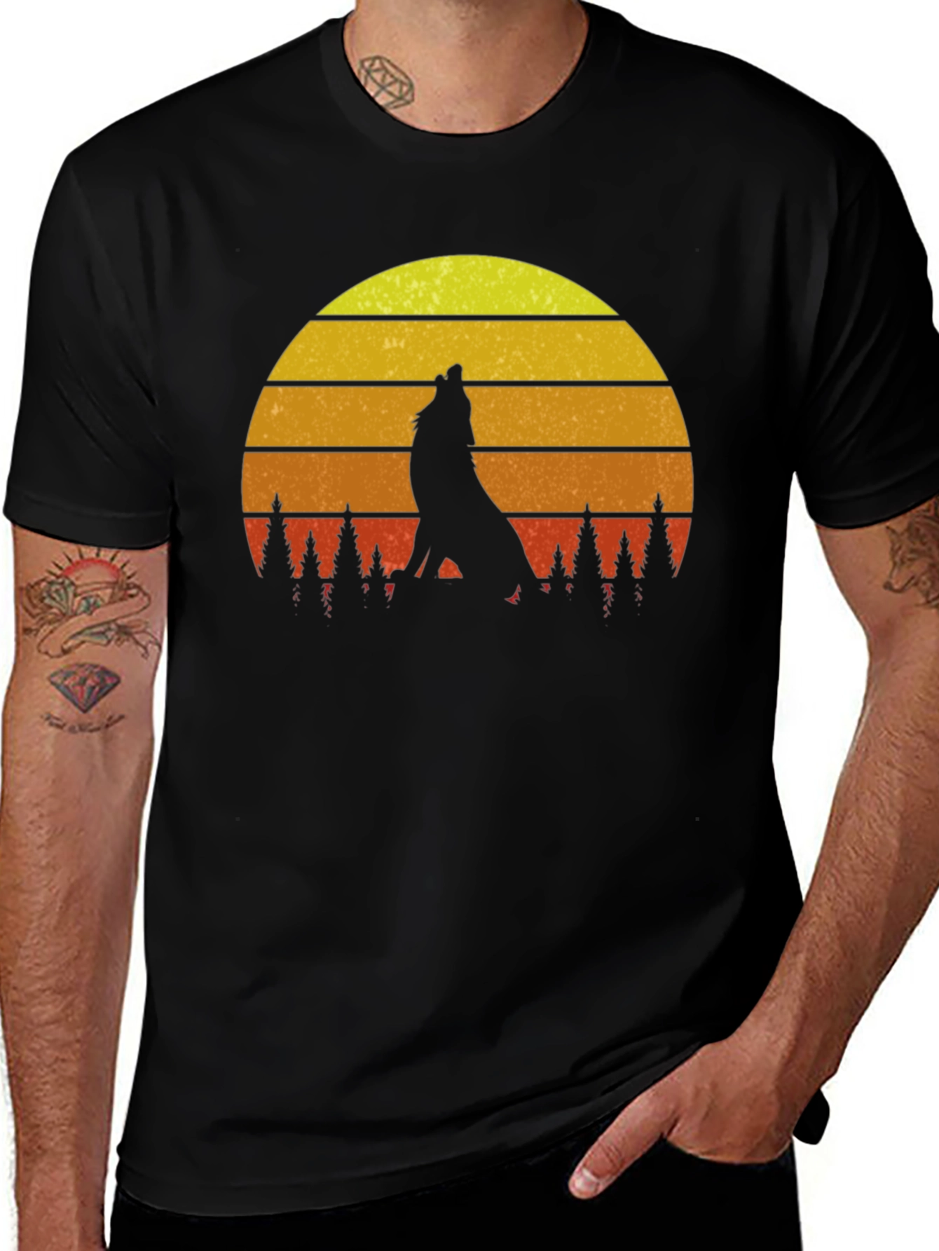 Wolf Sunset Graphic Tee