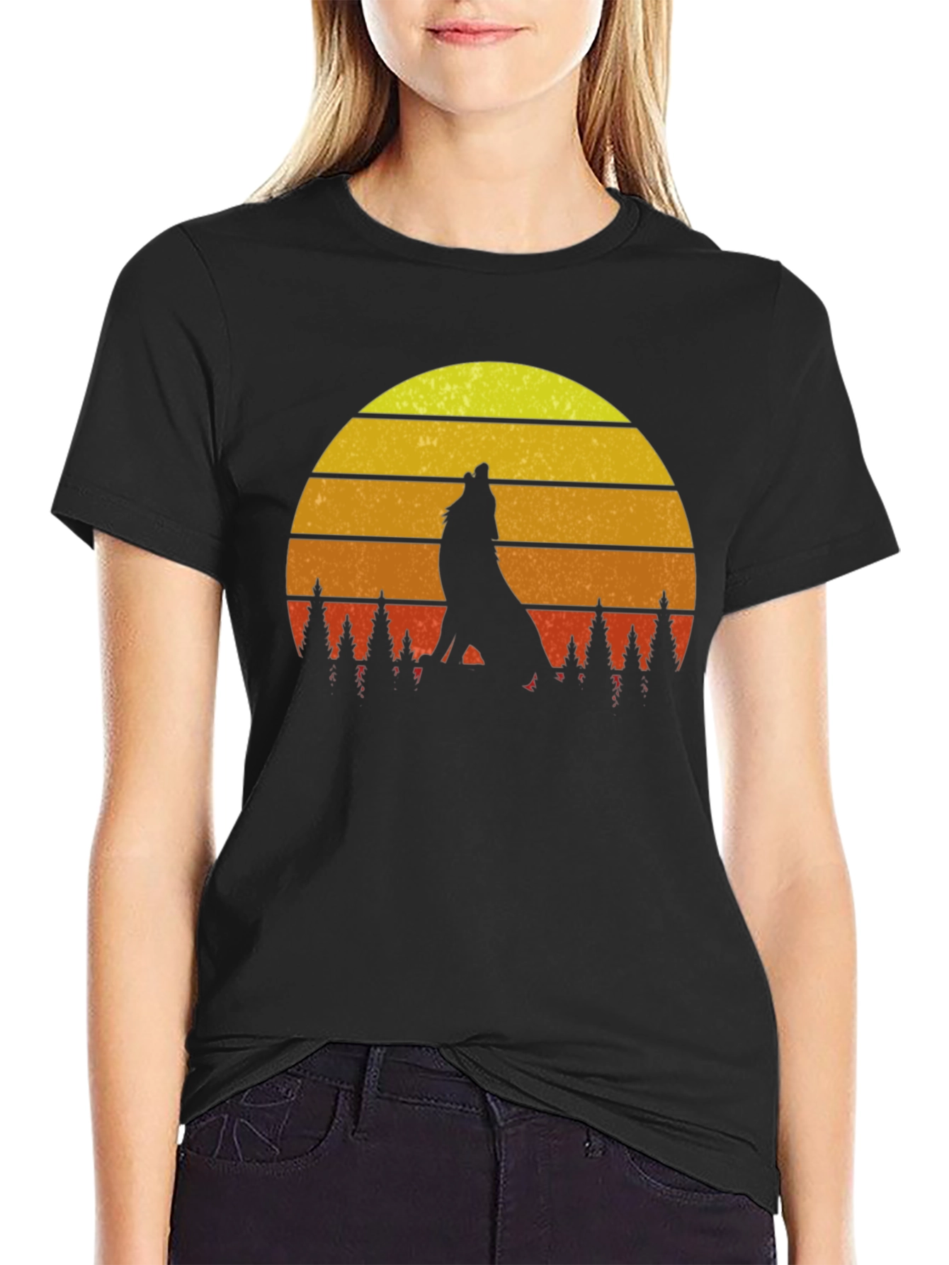 Wolf Sunset Graphic Tee