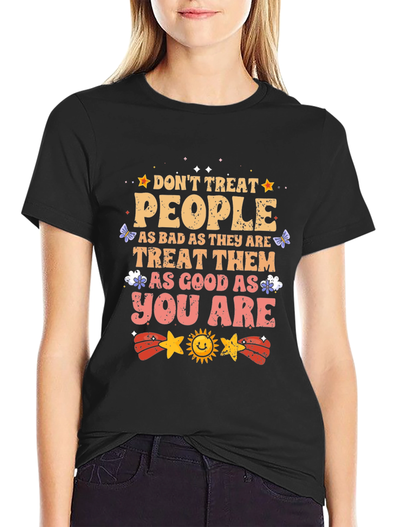Inspirational Graphic T-Shirt - Treat People With Kindness