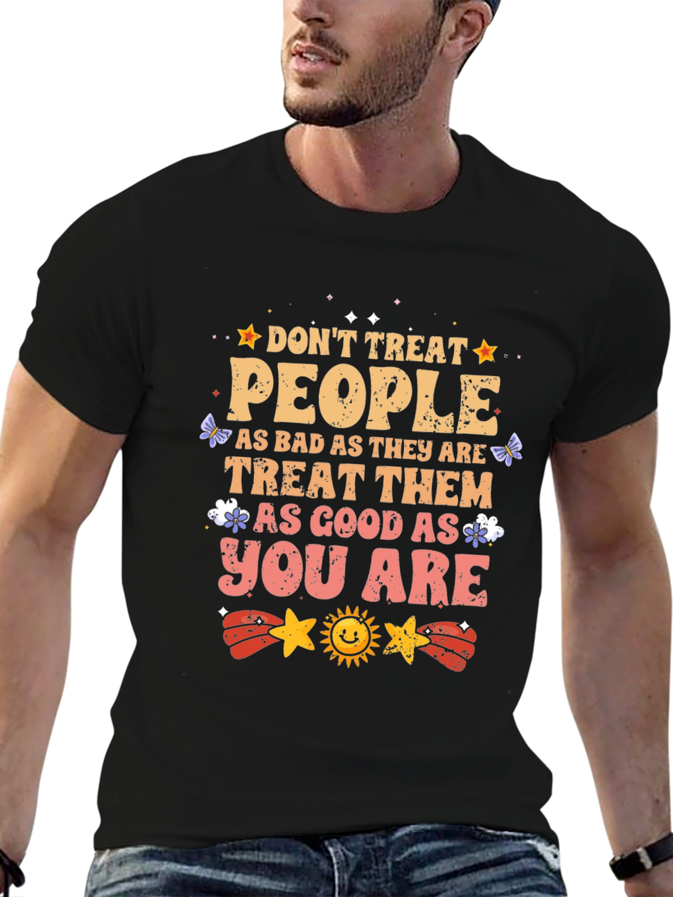 Inspirational Graphic T-Shirt - Treat People With Kindness