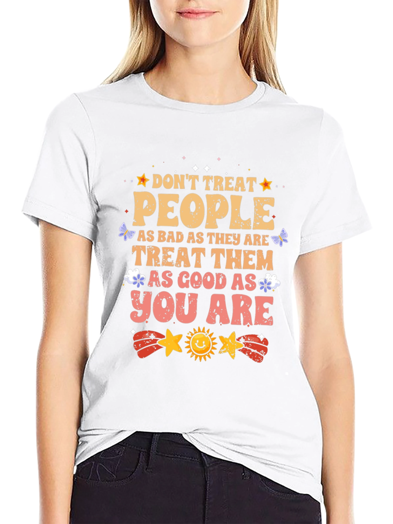 Inspirational Graphic T-Shirt - Treat People With Kindness