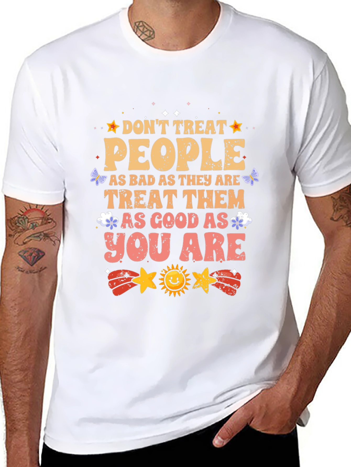 Inspirational Graphic T-Shirt - Treat People With Kindness