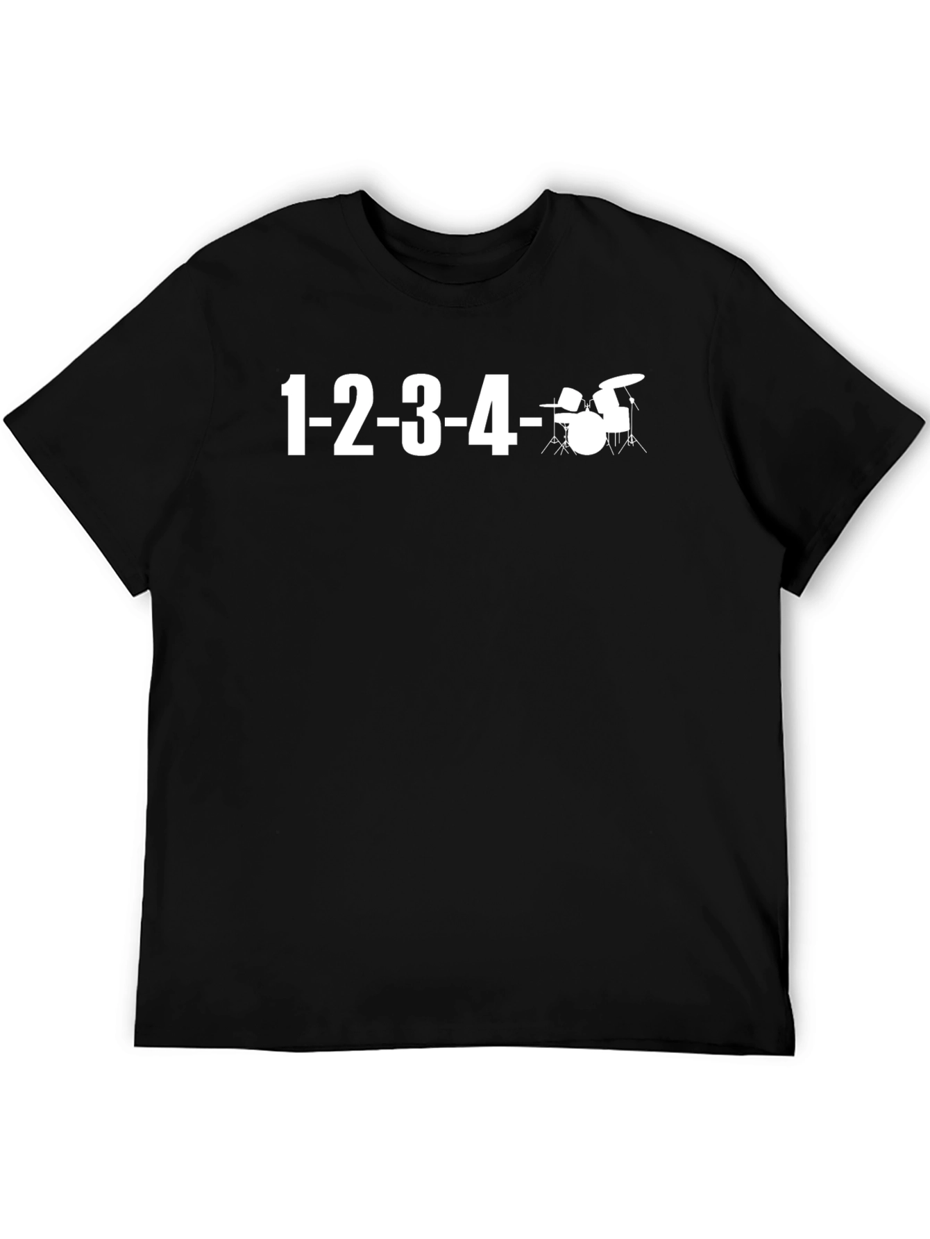 1-2-3-4 Drum Kit T-Shirt - Musicians Tee