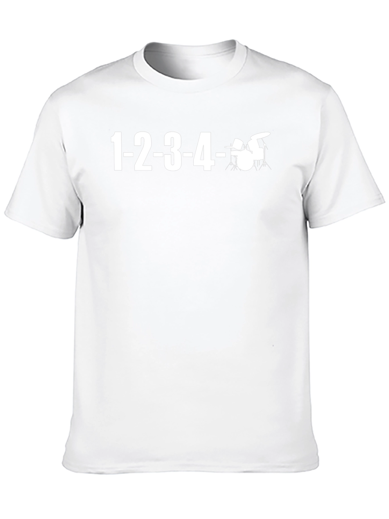 1-2-3-4 Drum Kit T-Shirt - Musicians Tee