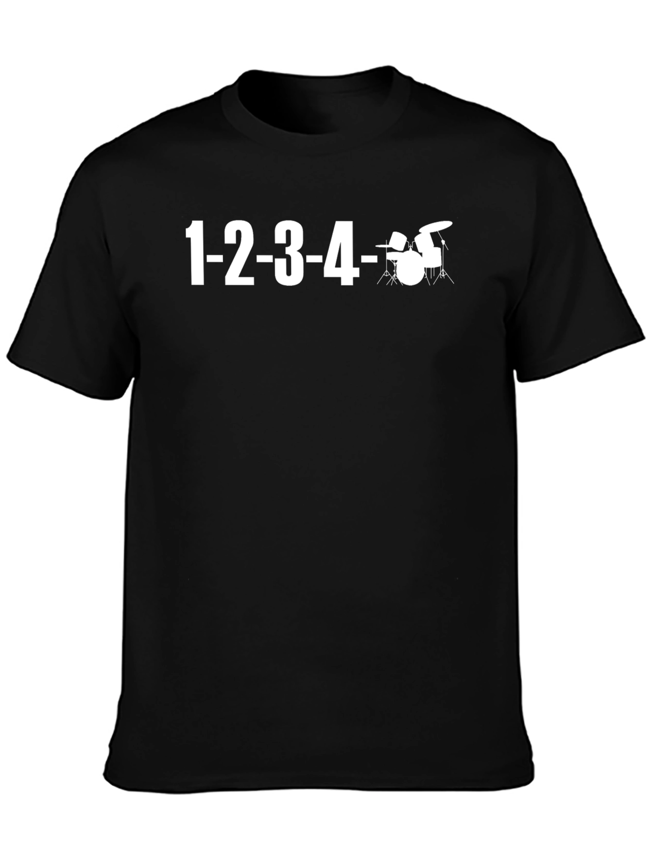 1-2-3-4 Drum Kit T-Shirt - Musicians Tee