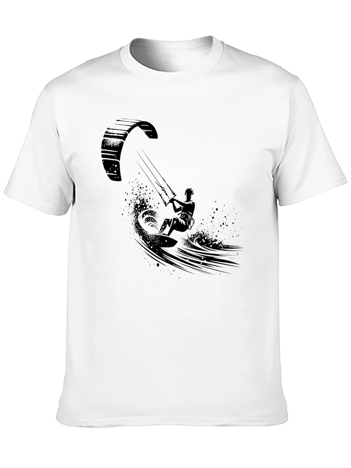 Black Kitesurfer Graphic Tee