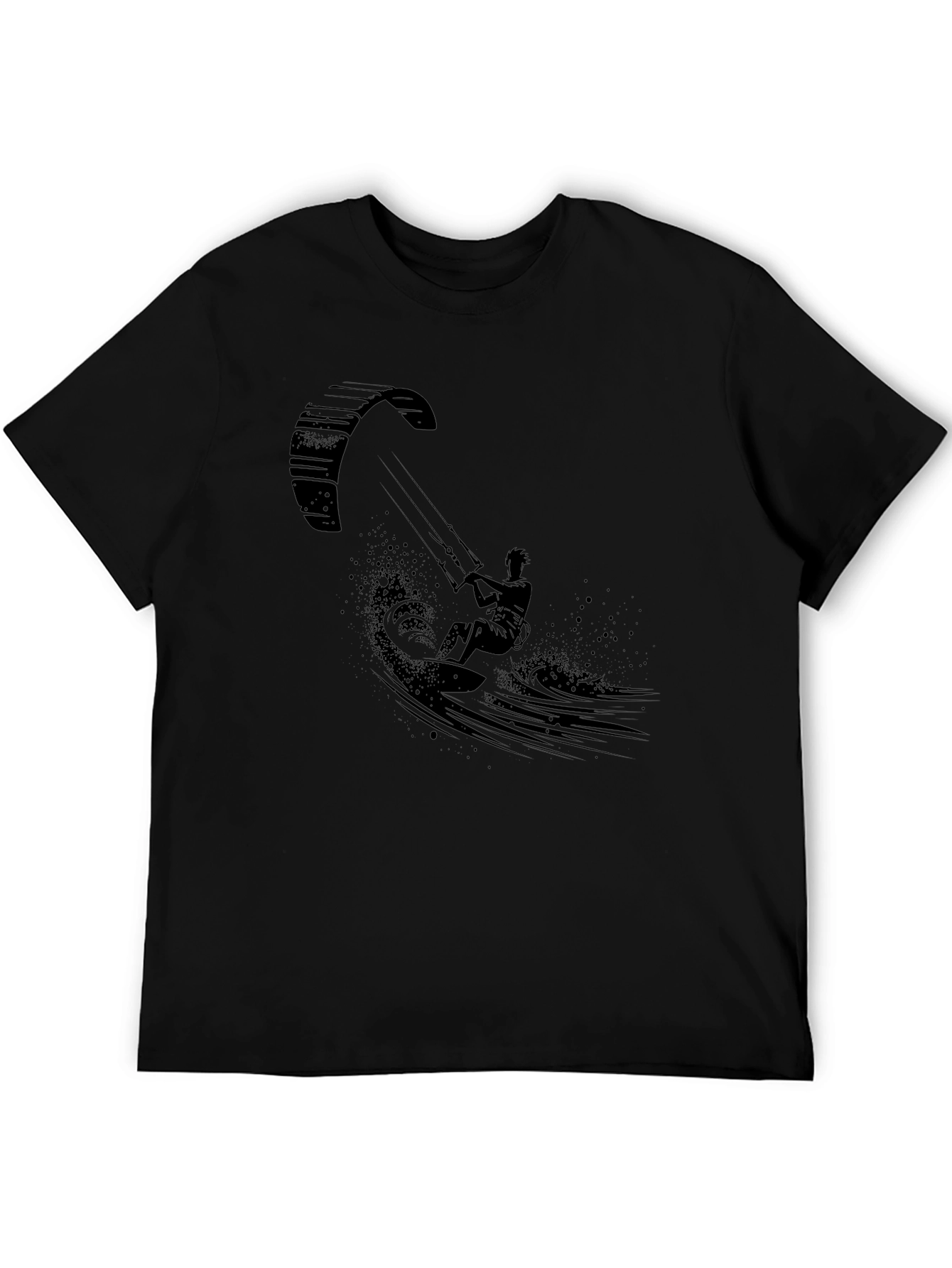 Black Kitesurfer Graphic Tee