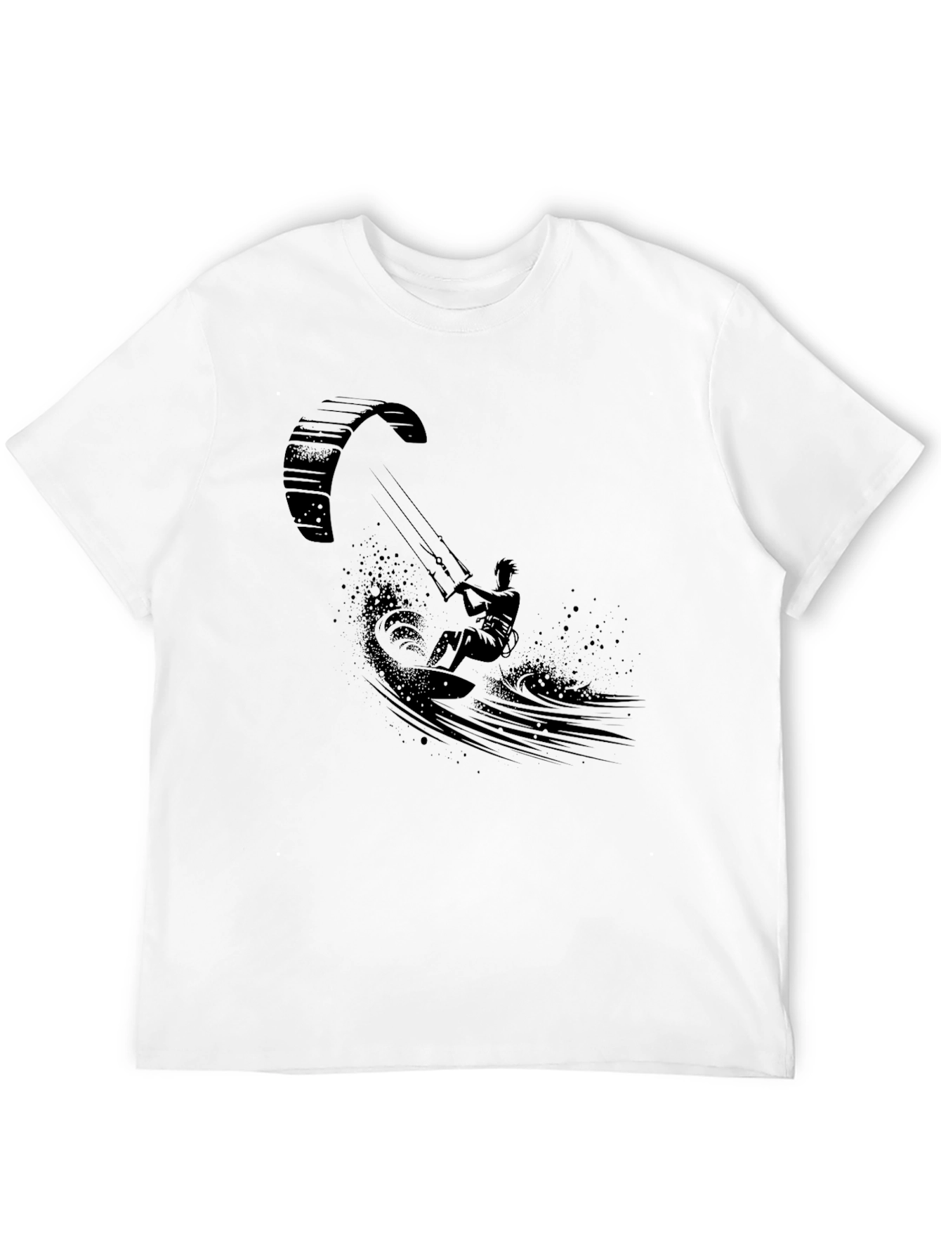 Black Kitesurfer Graphic Tee