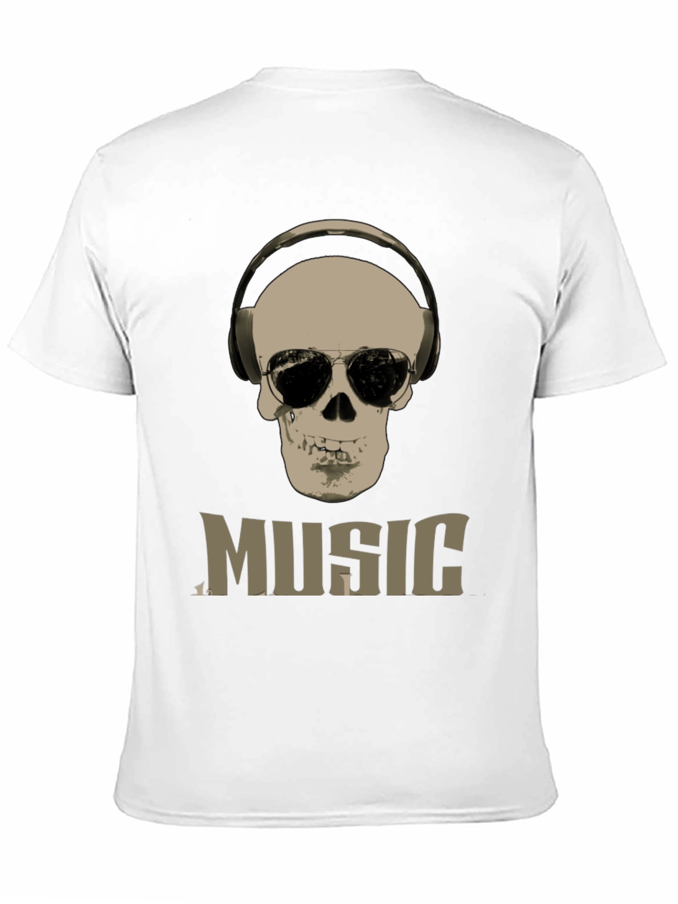 Skull Music Graphic T-Shirt - Cool DJ Style Tee