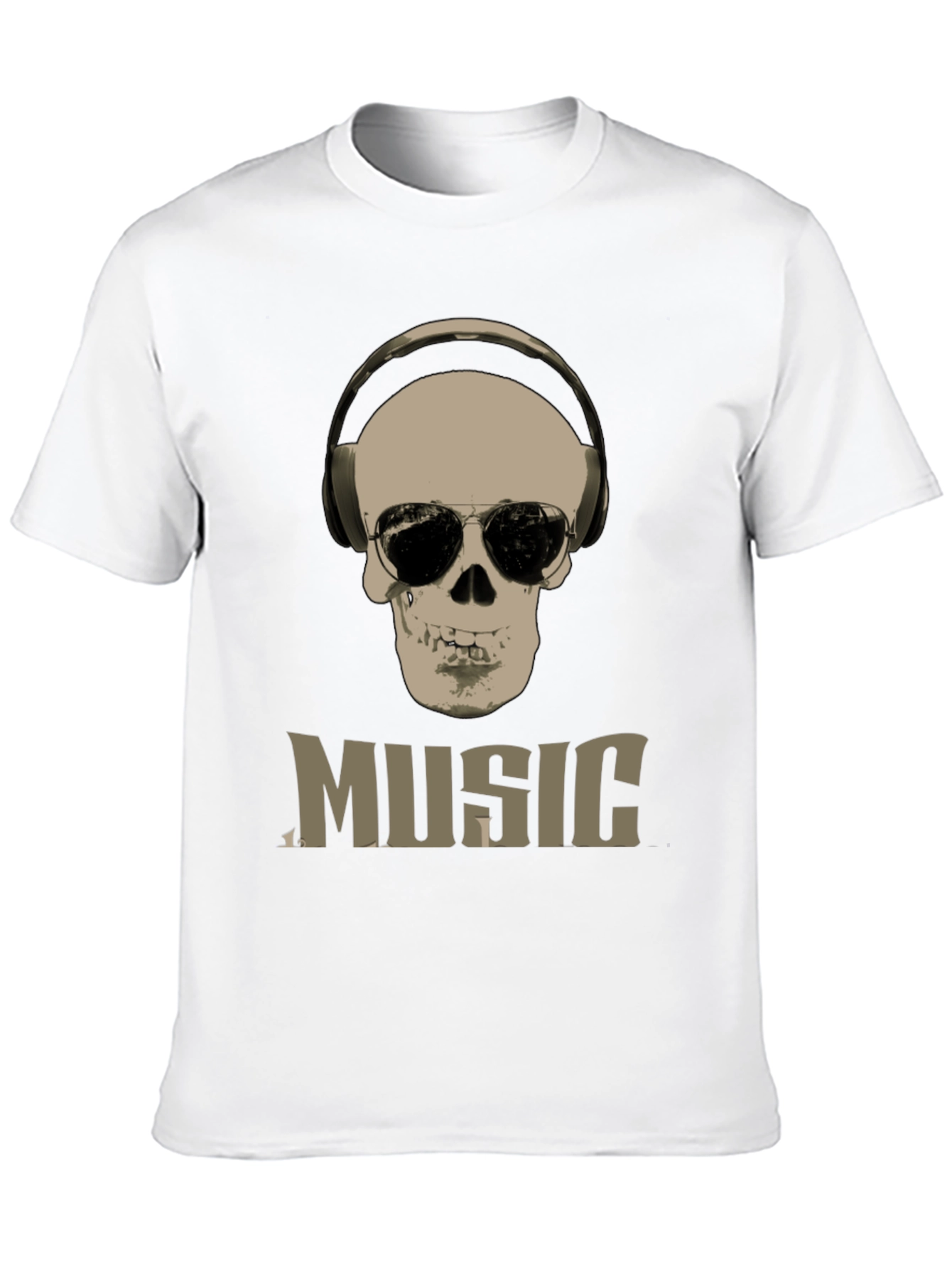 Skull Music Graphic T-Shirt - Cool DJ Style Tee