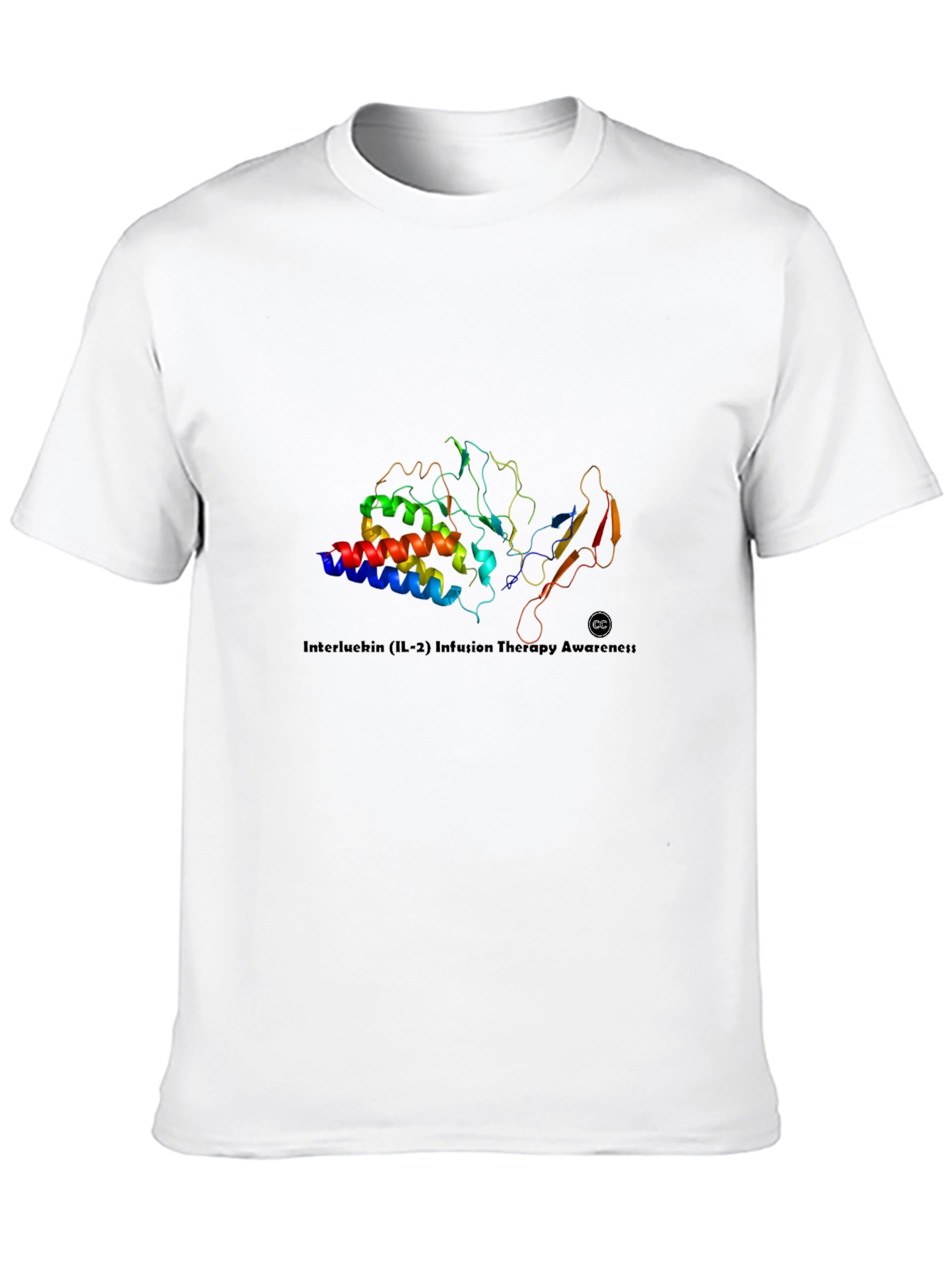 Science Protein Structure Graphic Tee - Black Cotton Shirt