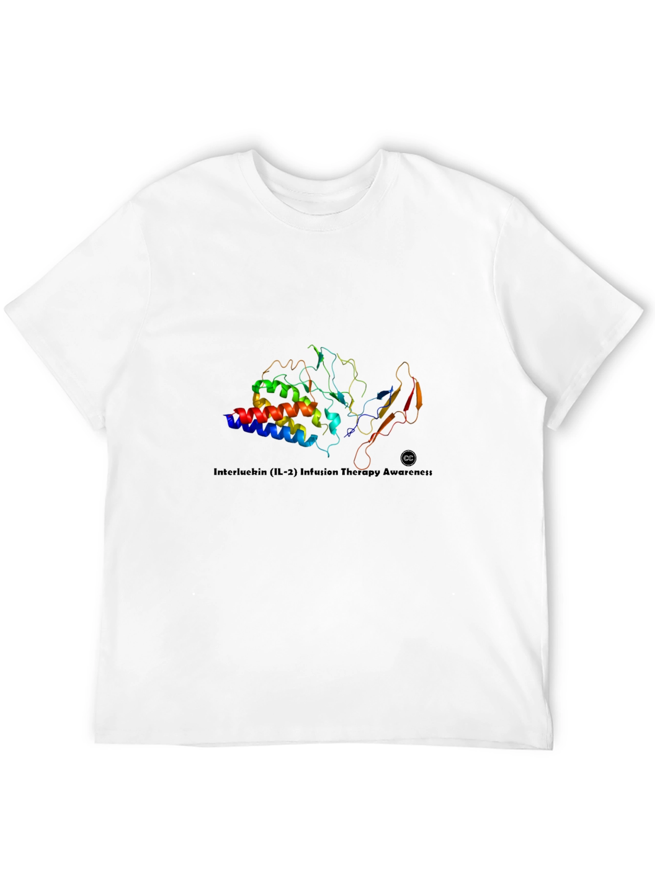 Science Protein Structure Graphic Tee - Black Cotton Shirt