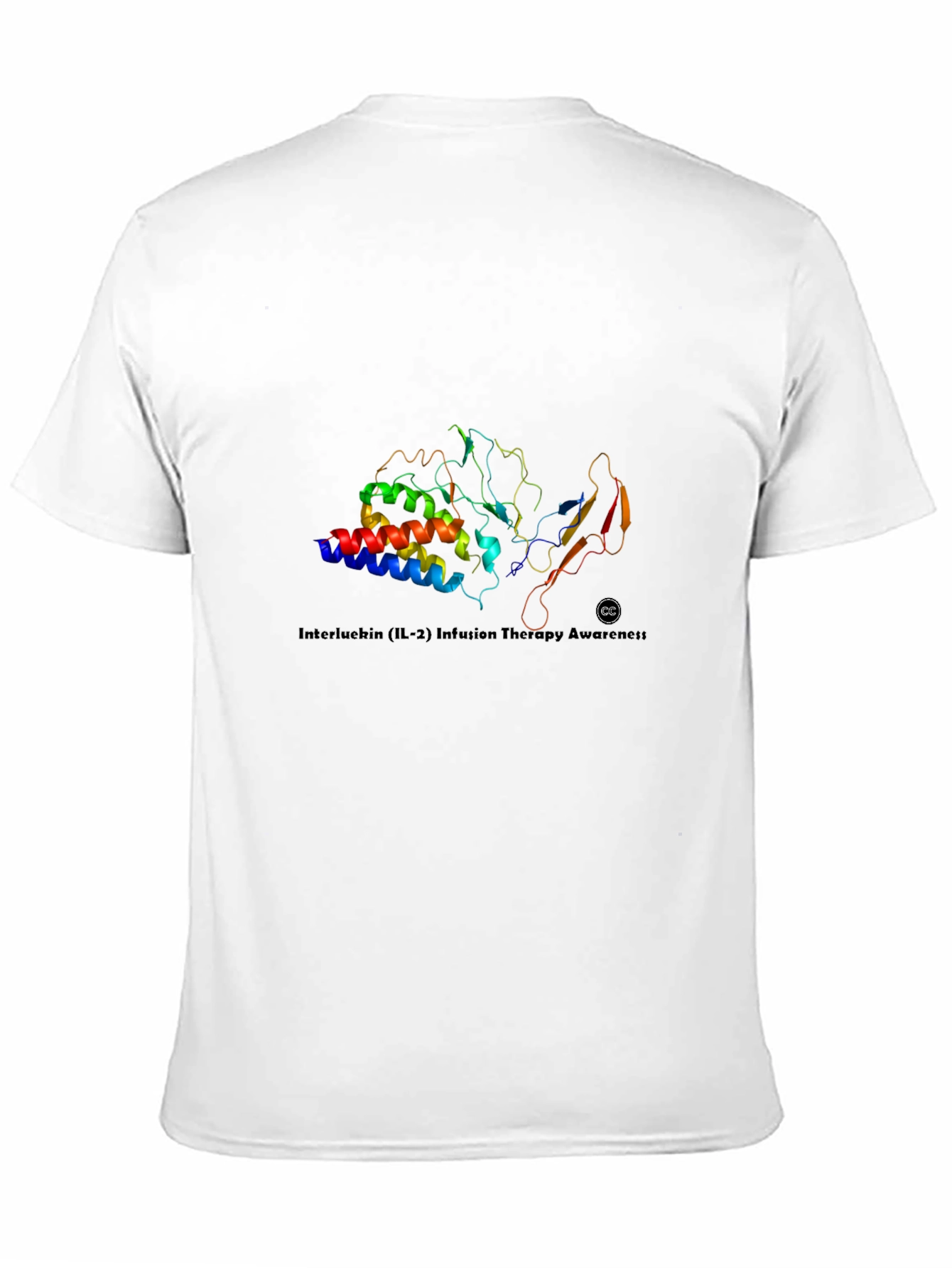 Science Protein Structure Graphic Tee - Black Cotton Shirt