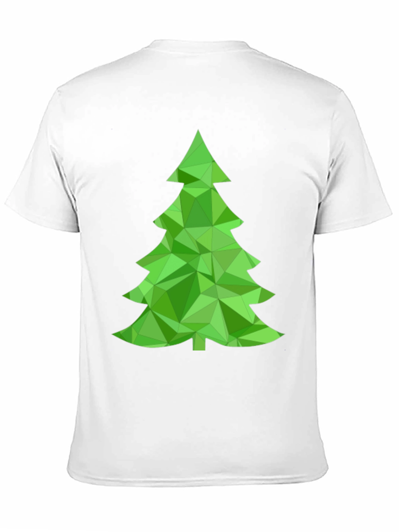 Geometric Christmas Tree Graphic Tee - Holiday Style