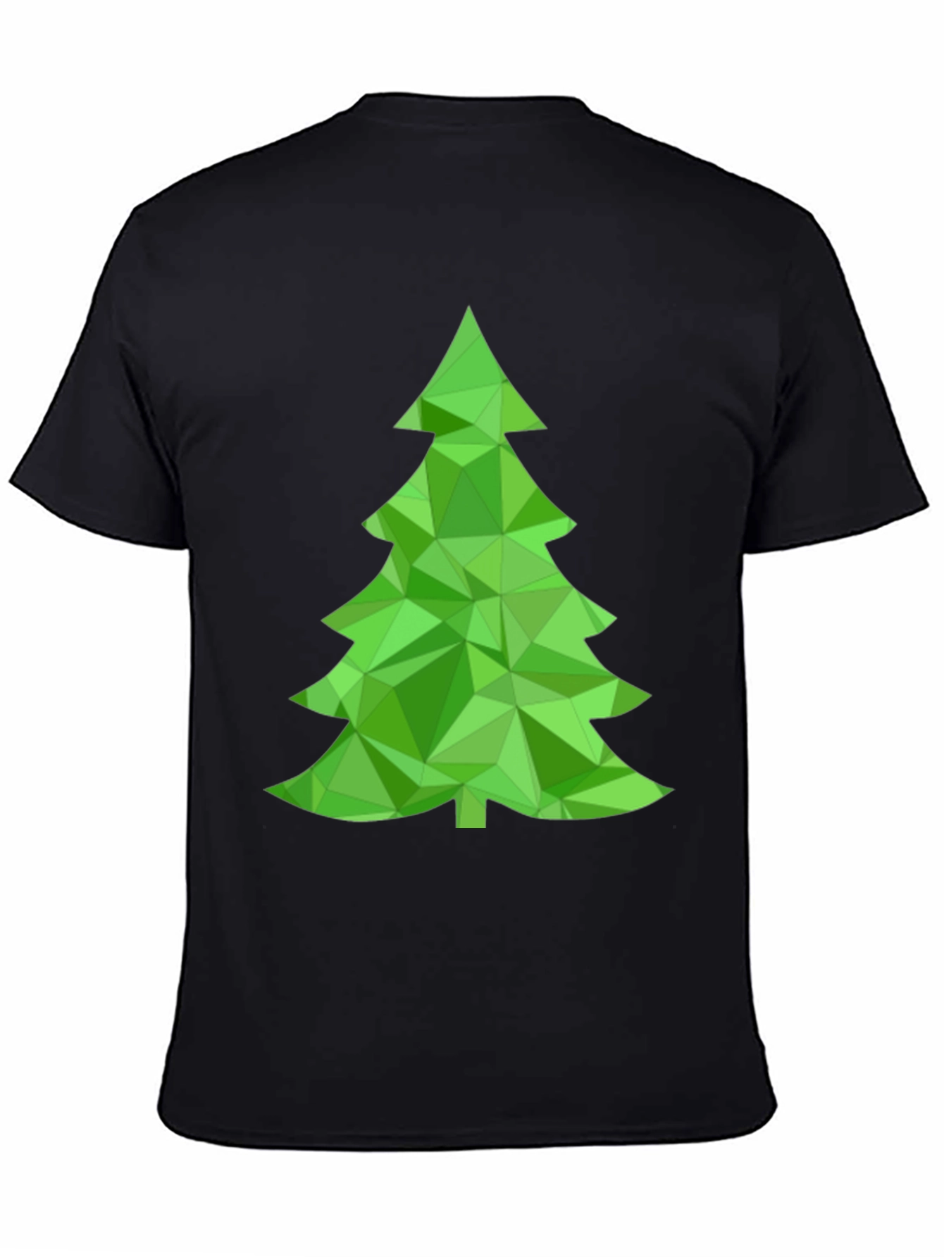 Geometric Christmas Tree Graphic Tee - Holiday Style