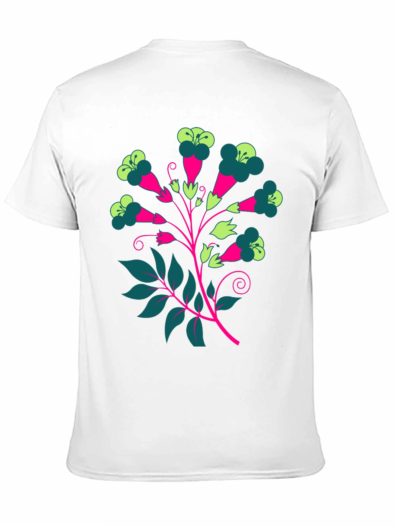 Floral Print Tee - Modern Graphic T-Shirt