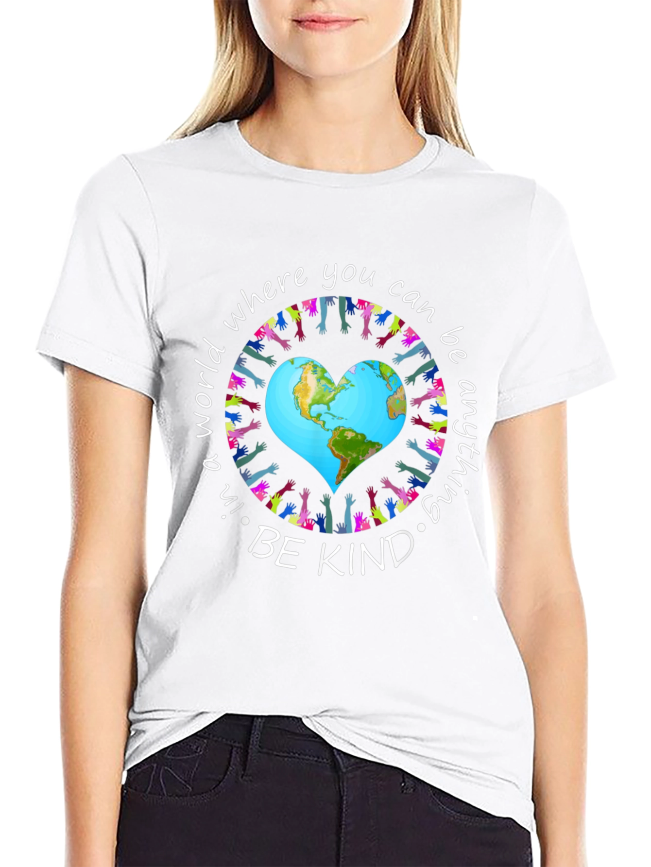 Be Kind T-Shirt World Peace Earth Heart