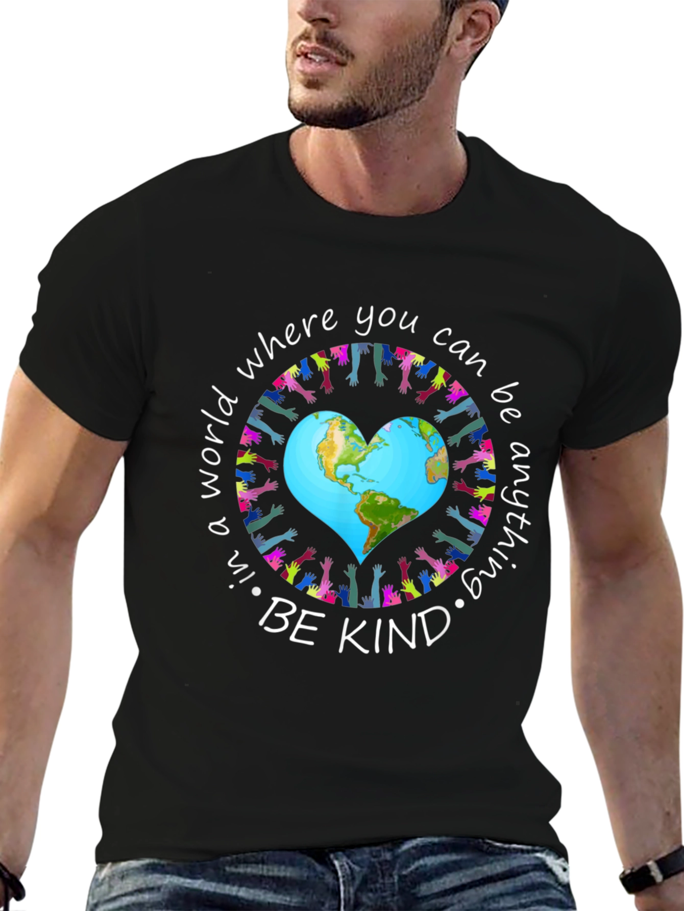 Be Kind T-Shirt World Peace Earth Heart