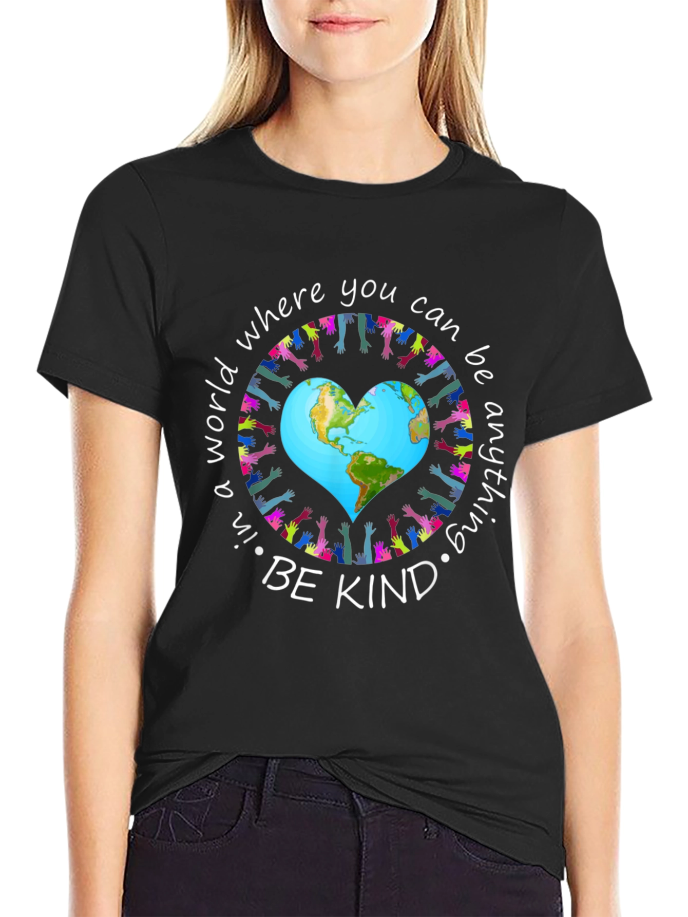 Be Kind T-Shirt World Peace Earth Heart