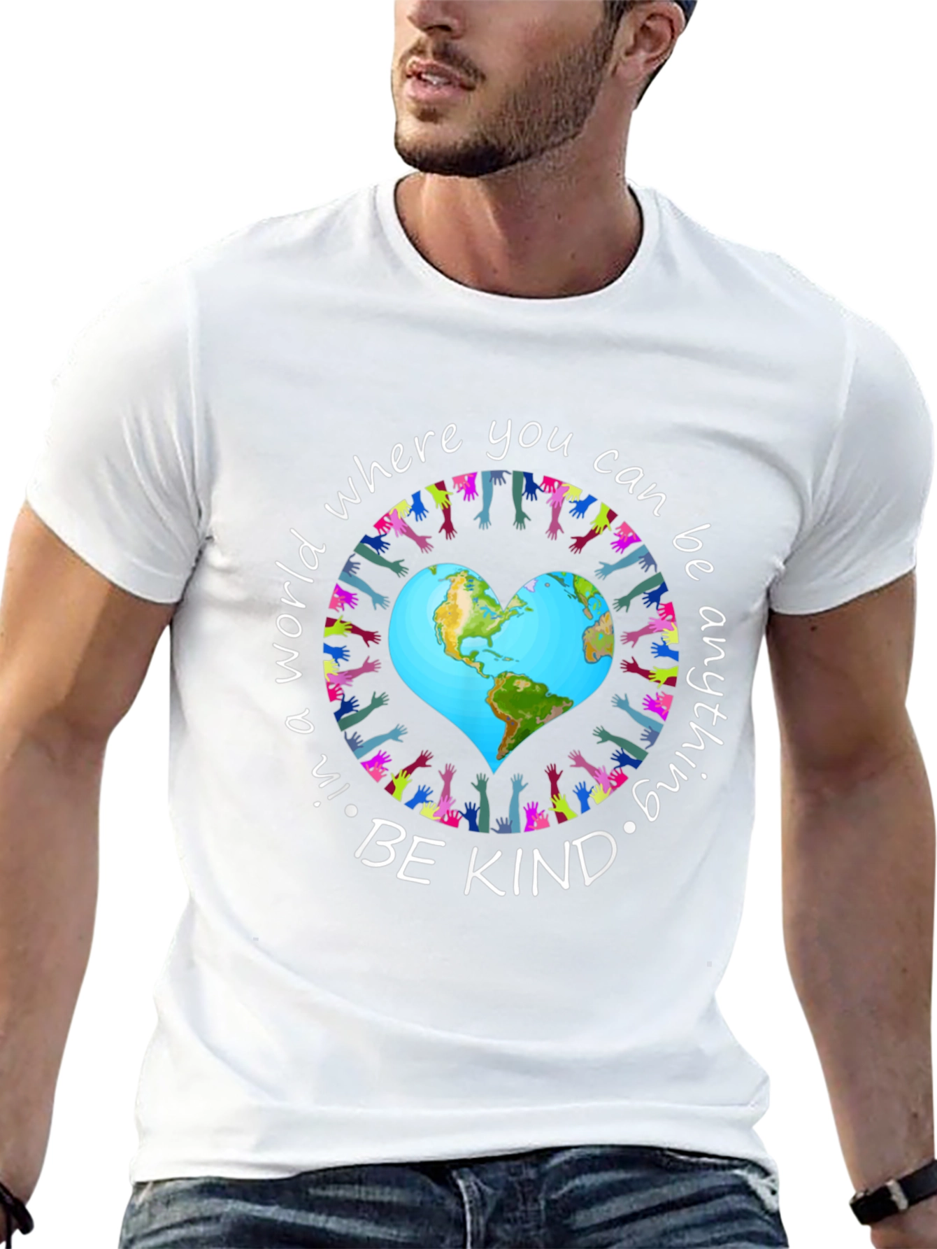 Be Kind T-Shirt World Peace Earth Heart