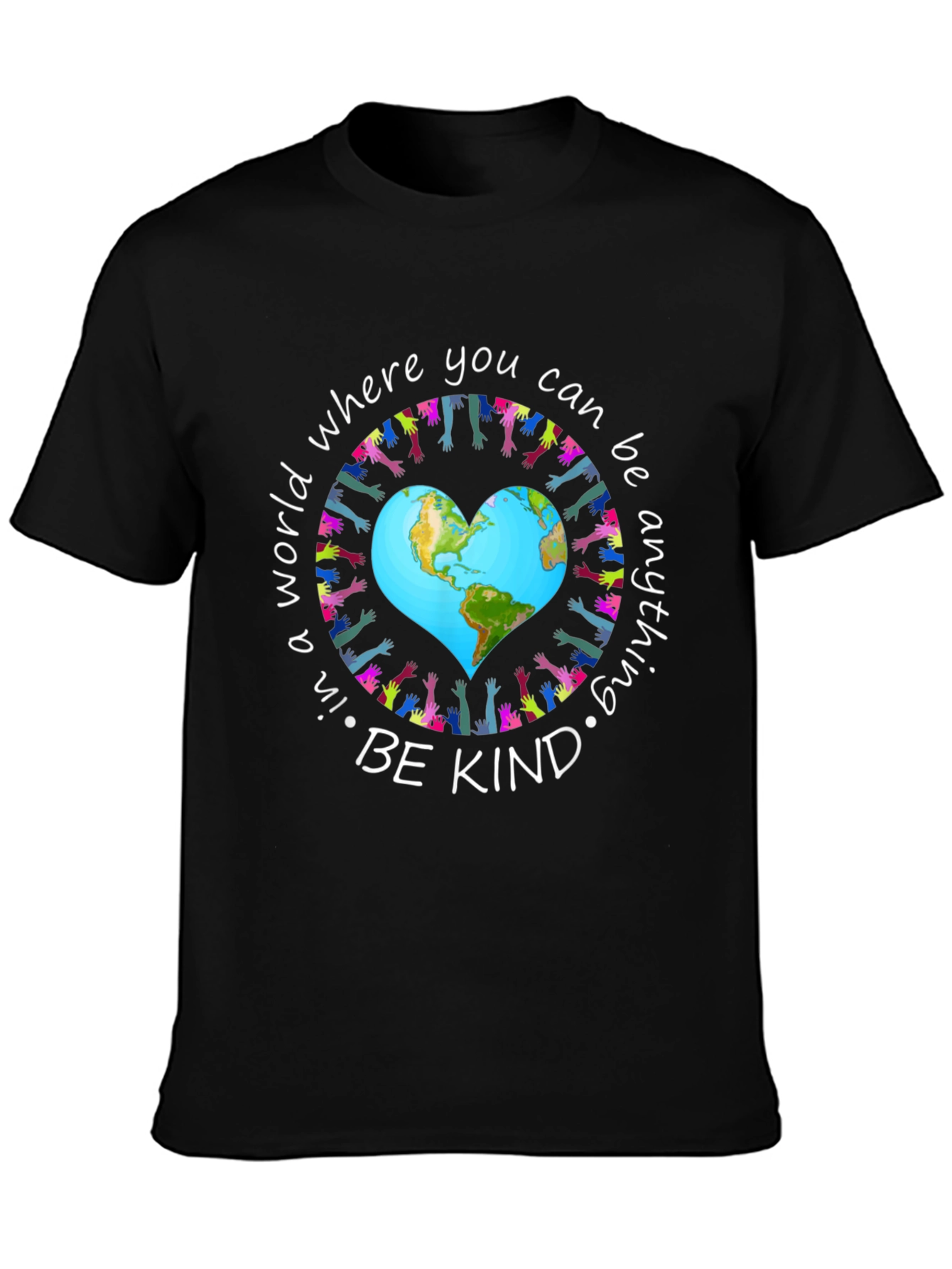 Be Kind T-Shirt World Peace Earth Heart