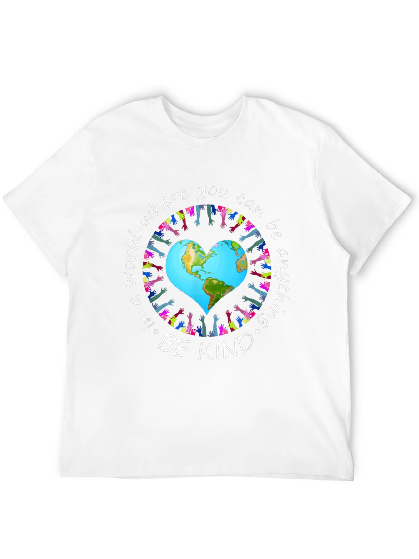 Be Kind T-Shirt World Peace Earth Heart