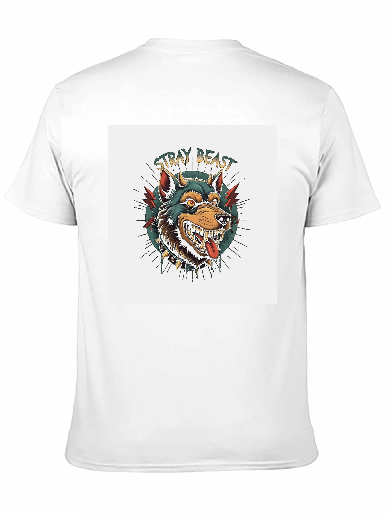 Stray Beast Graphic Tee - Black Cotton