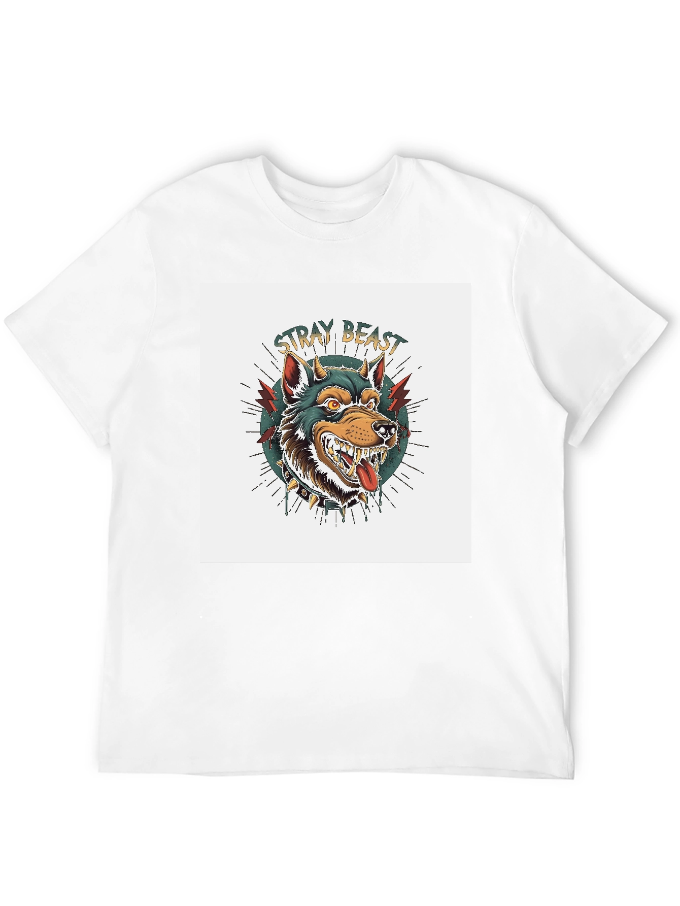 Stray Beast Graphic Tee - Black Cotton
