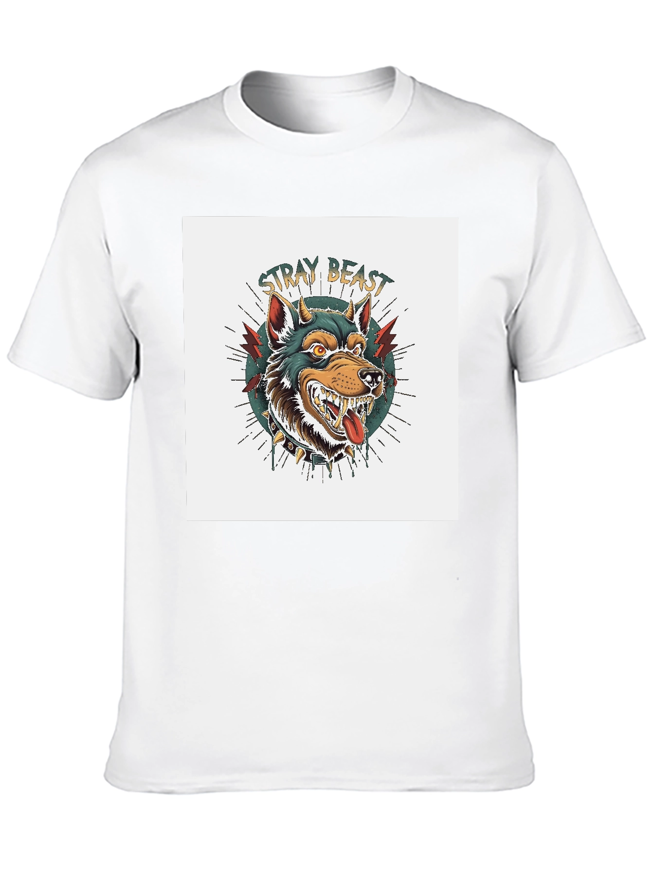 Stray Beast Graphic Tee - Black Cotton