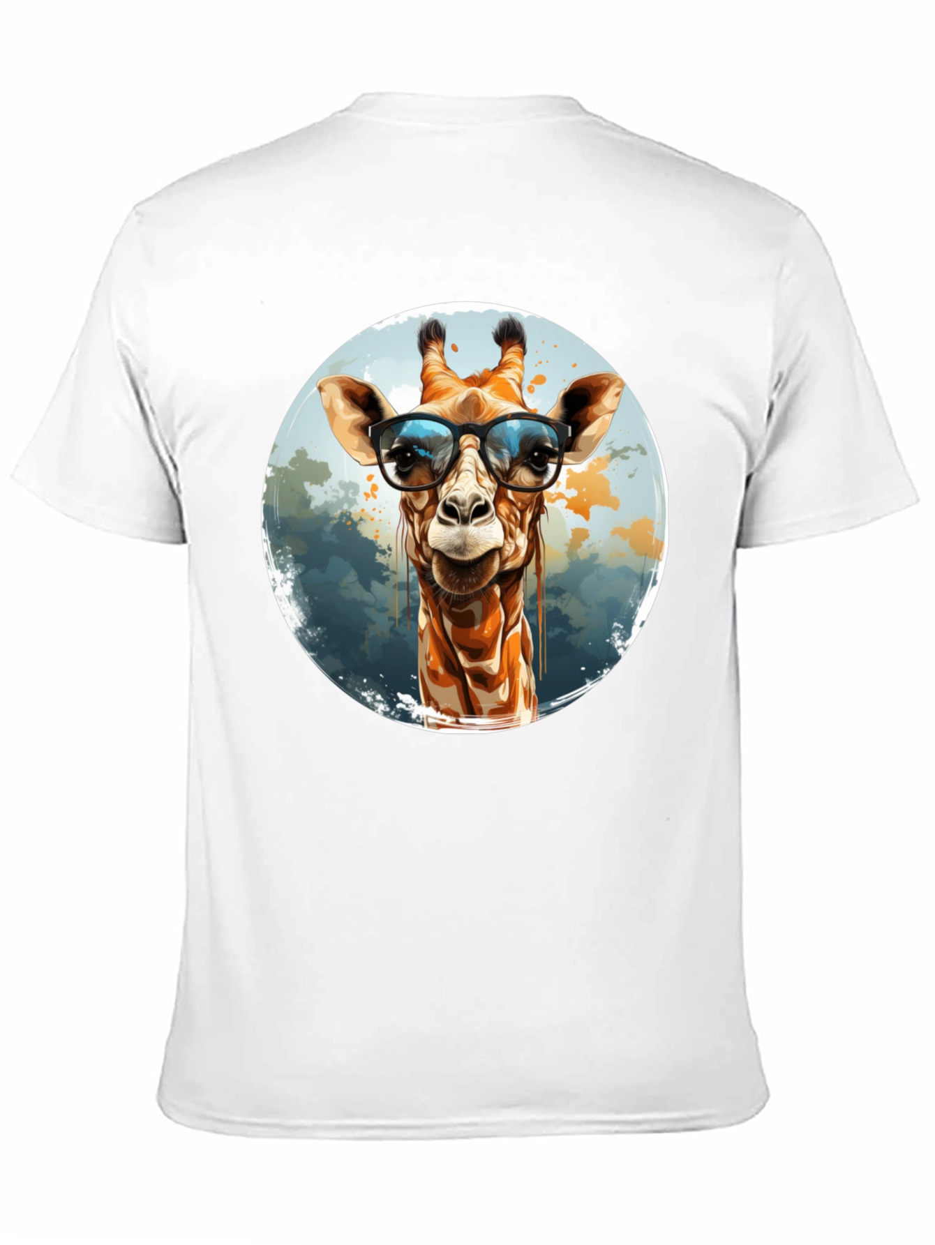Giraffe with Glasses Graphic Tee