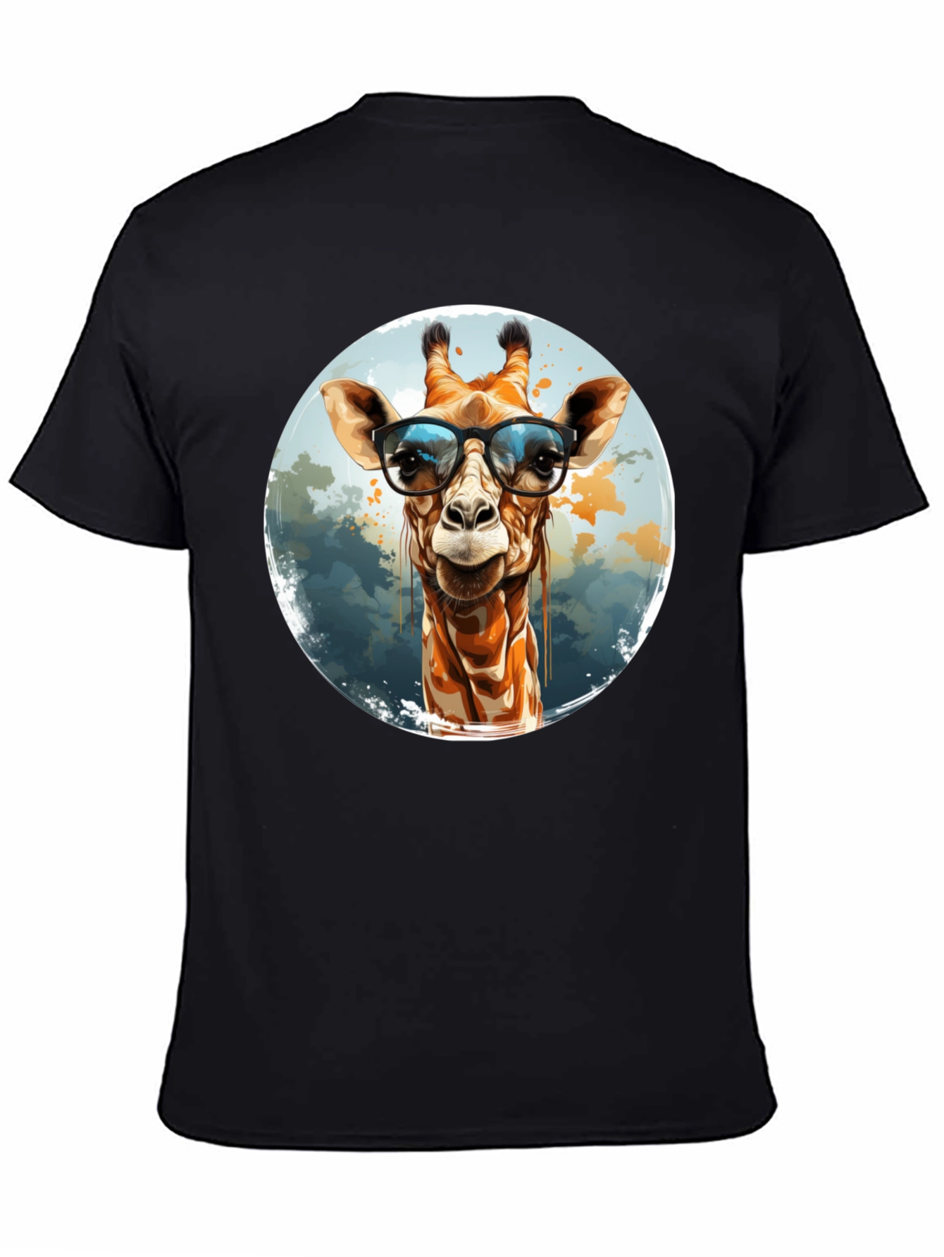 Giraffe with Glasses Graphic Tee
