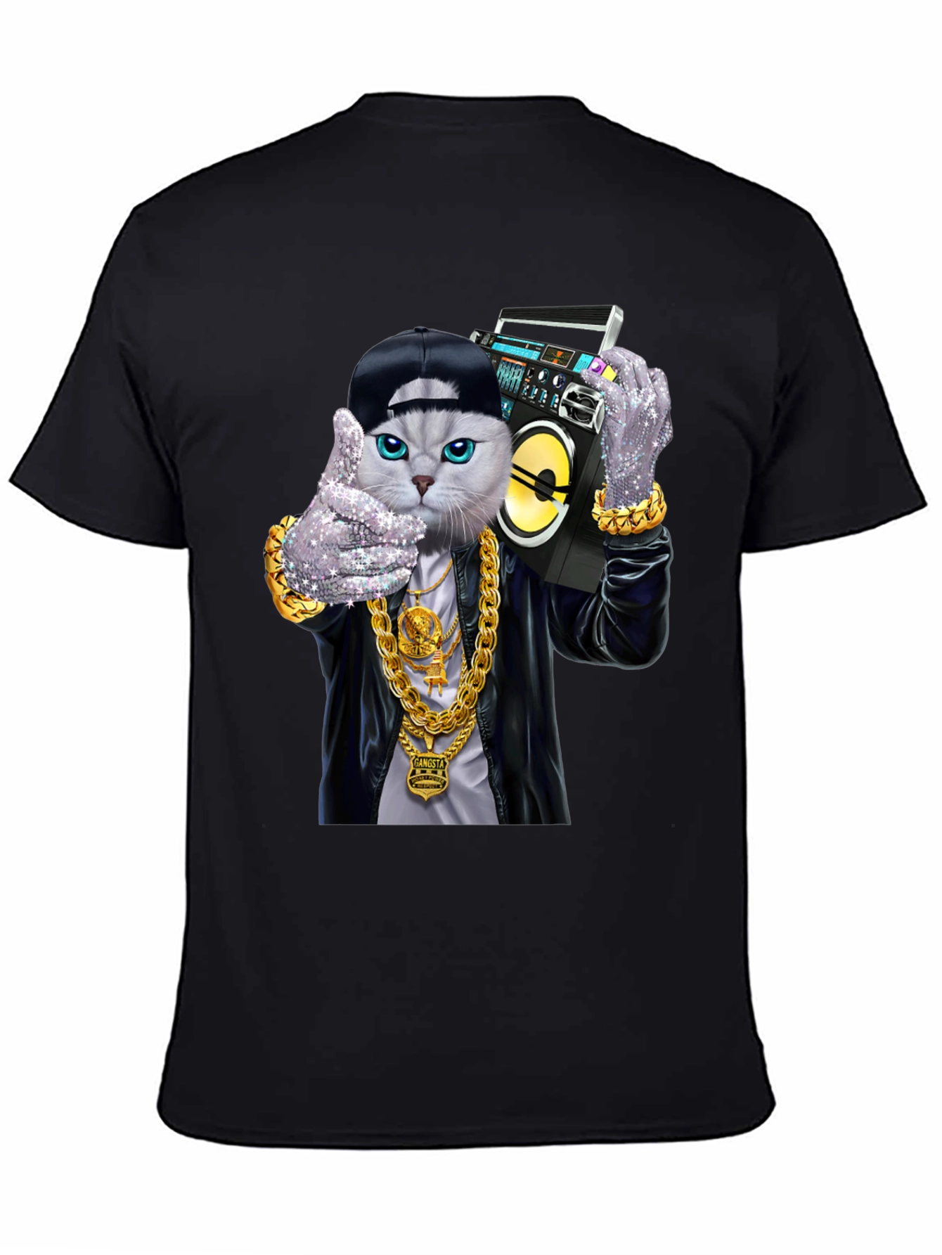 Gangsta Cat T-Shirt - Boombox Cool