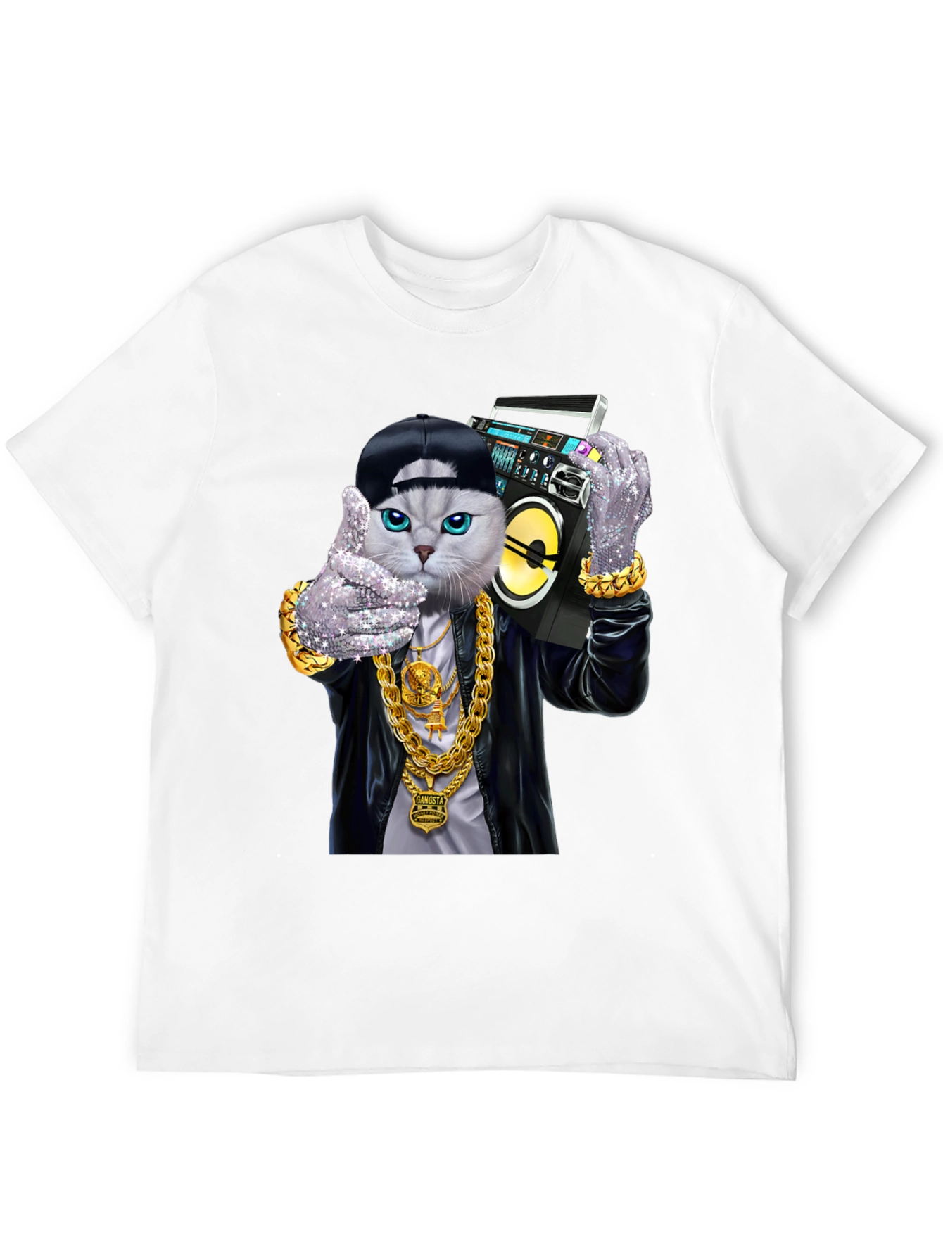 Gangsta Cat T-Shirt - Boombox Cool