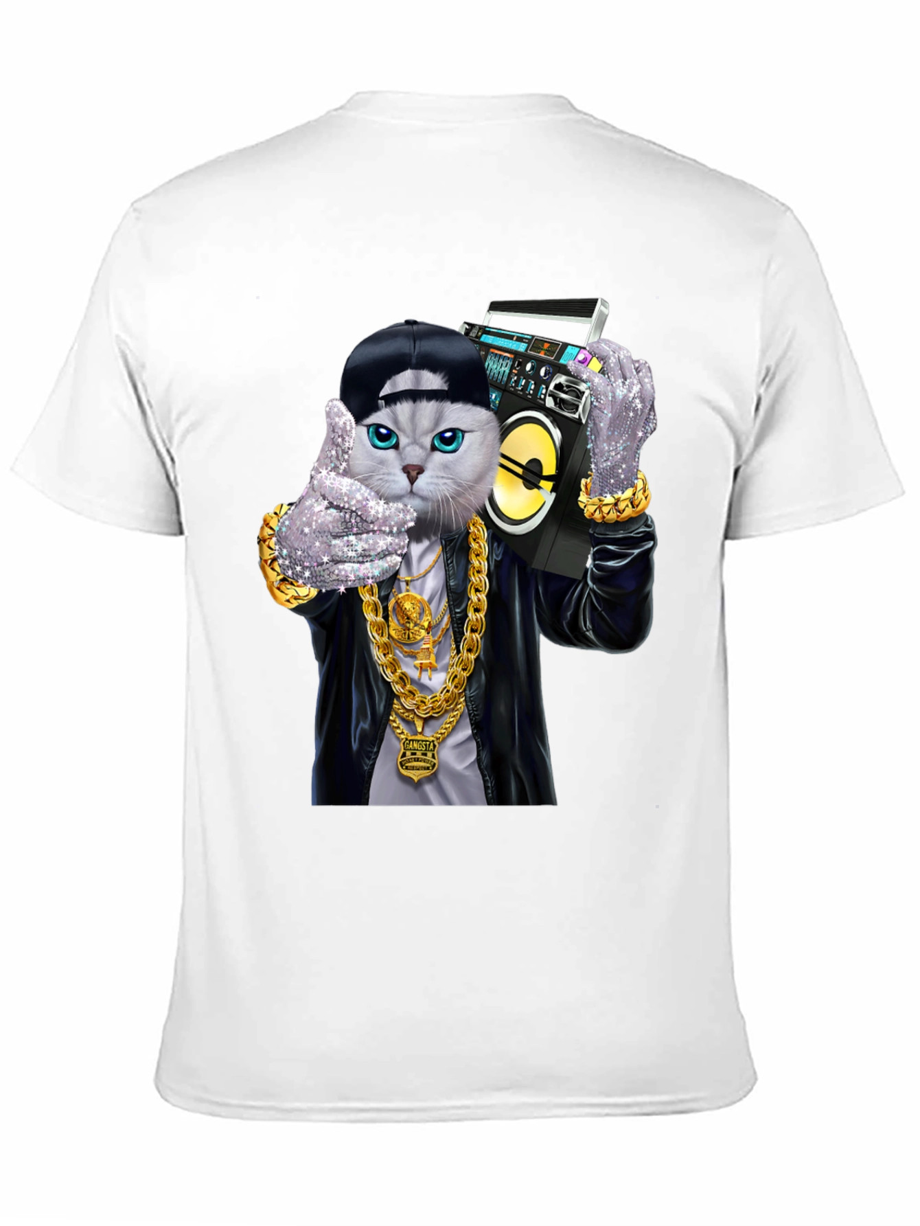 Gangsta Cat T-Shirt - Boombox Cool