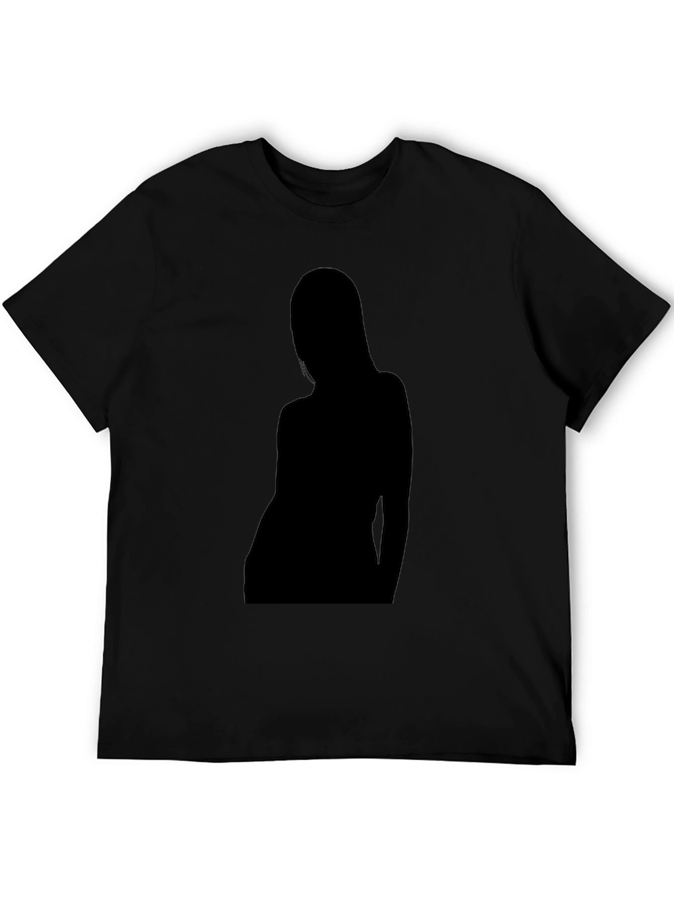 Silhouette Graphic Tee - Black Crew Neck T-Shirt