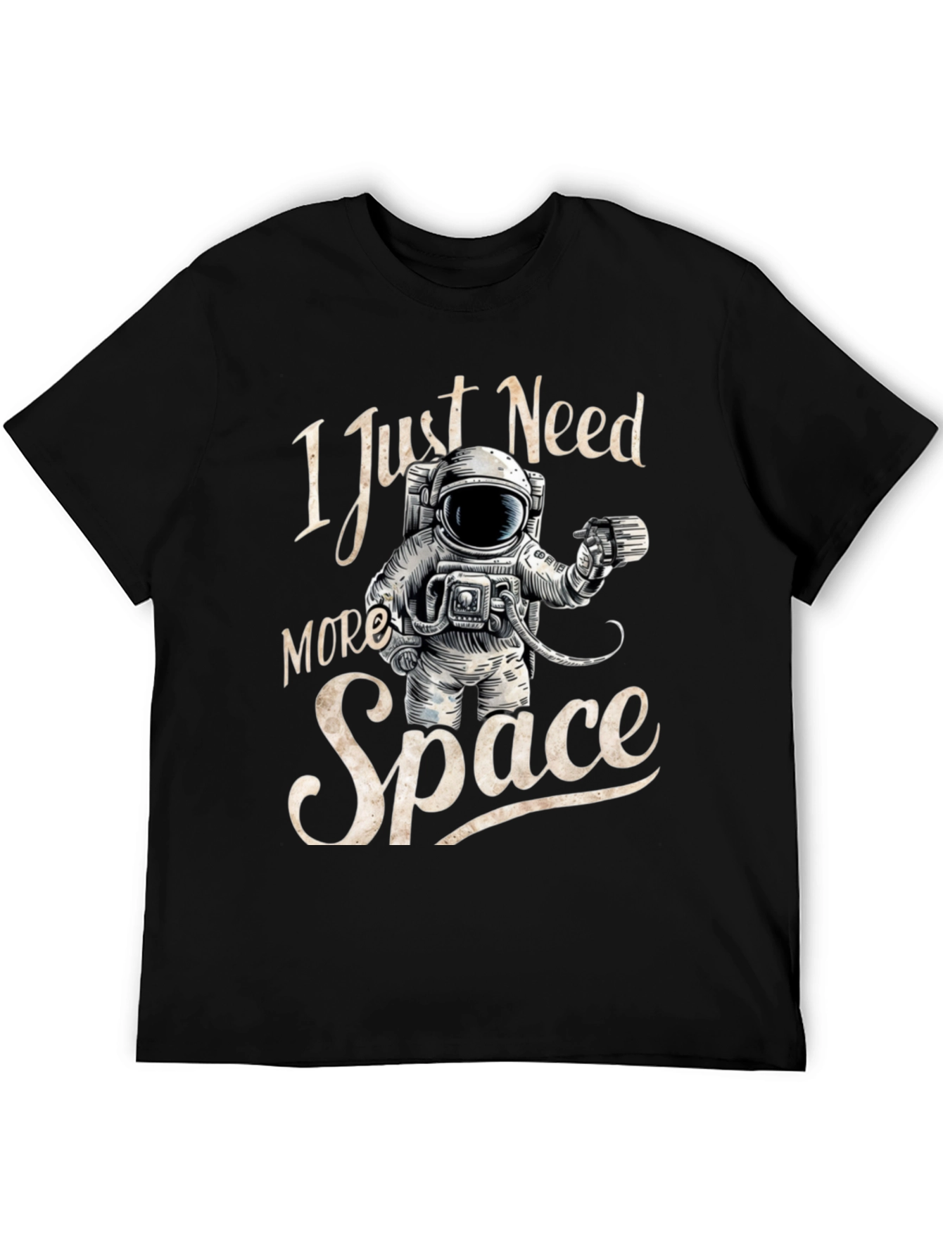 I Just Need More Space Black T-Shirt