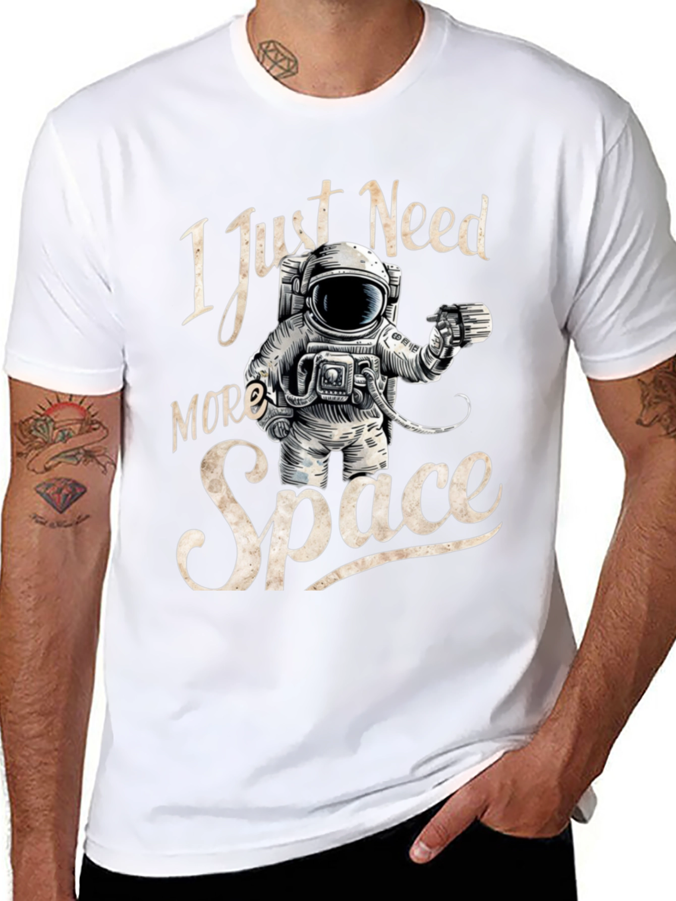I Just Need More Space Black T-Shirt