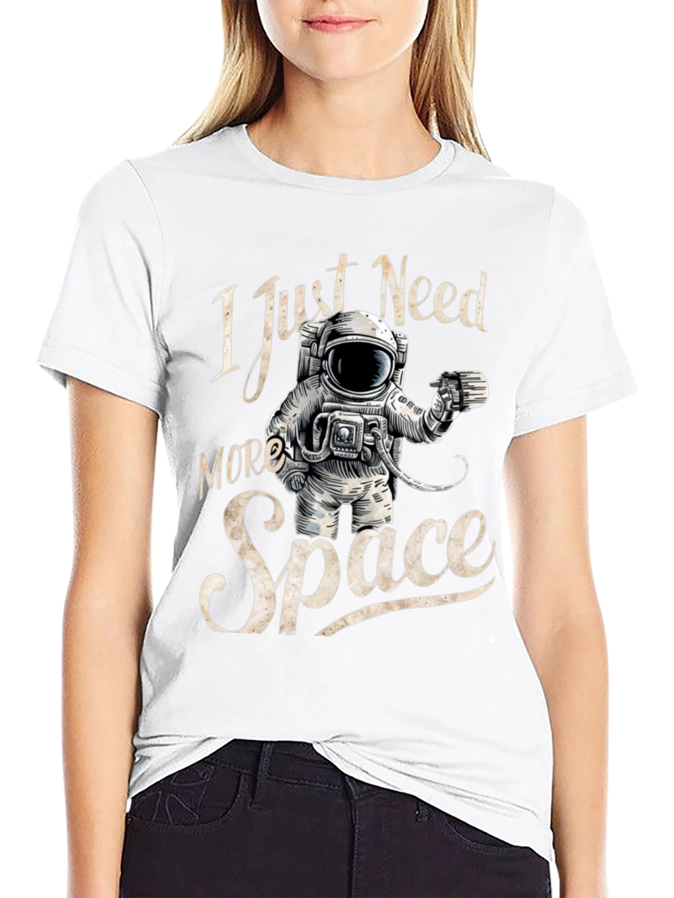 I Just Need More Space Black T-Shirt