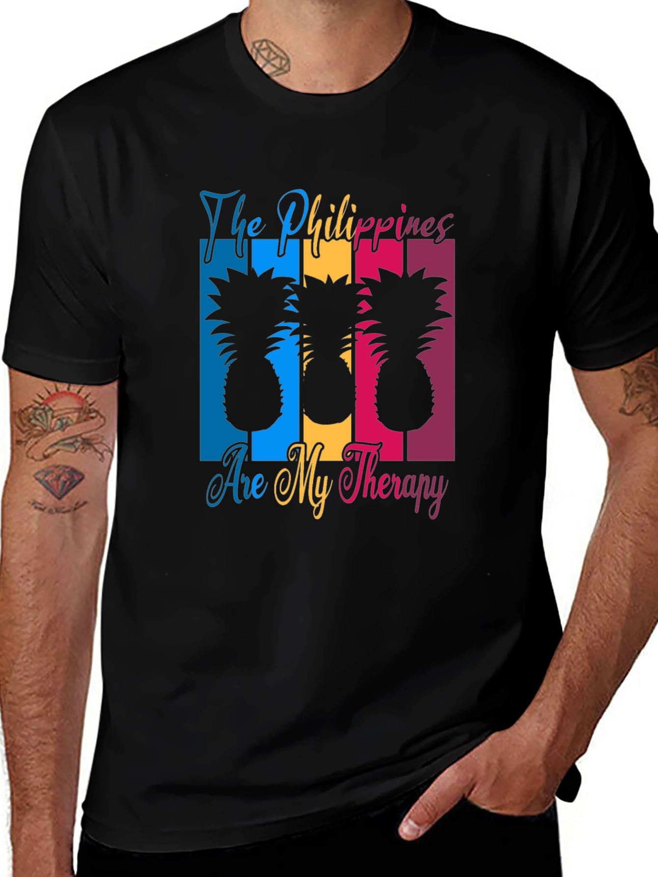 Philippines Therapy Pineapple Graphic T-Shirt