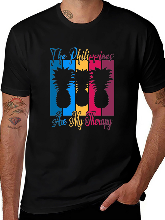 Philippines Therapy Pineapple Graphic T-Shirt