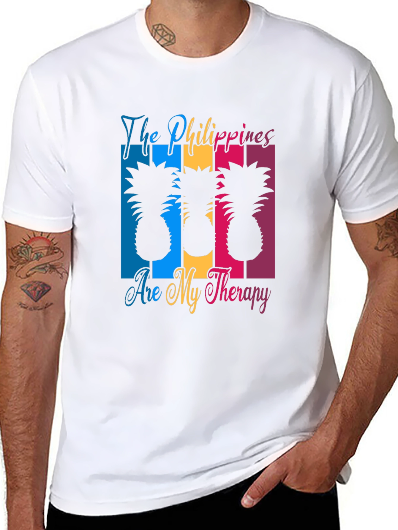 Philippines Therapy Pineapple Graphic T-Shirt