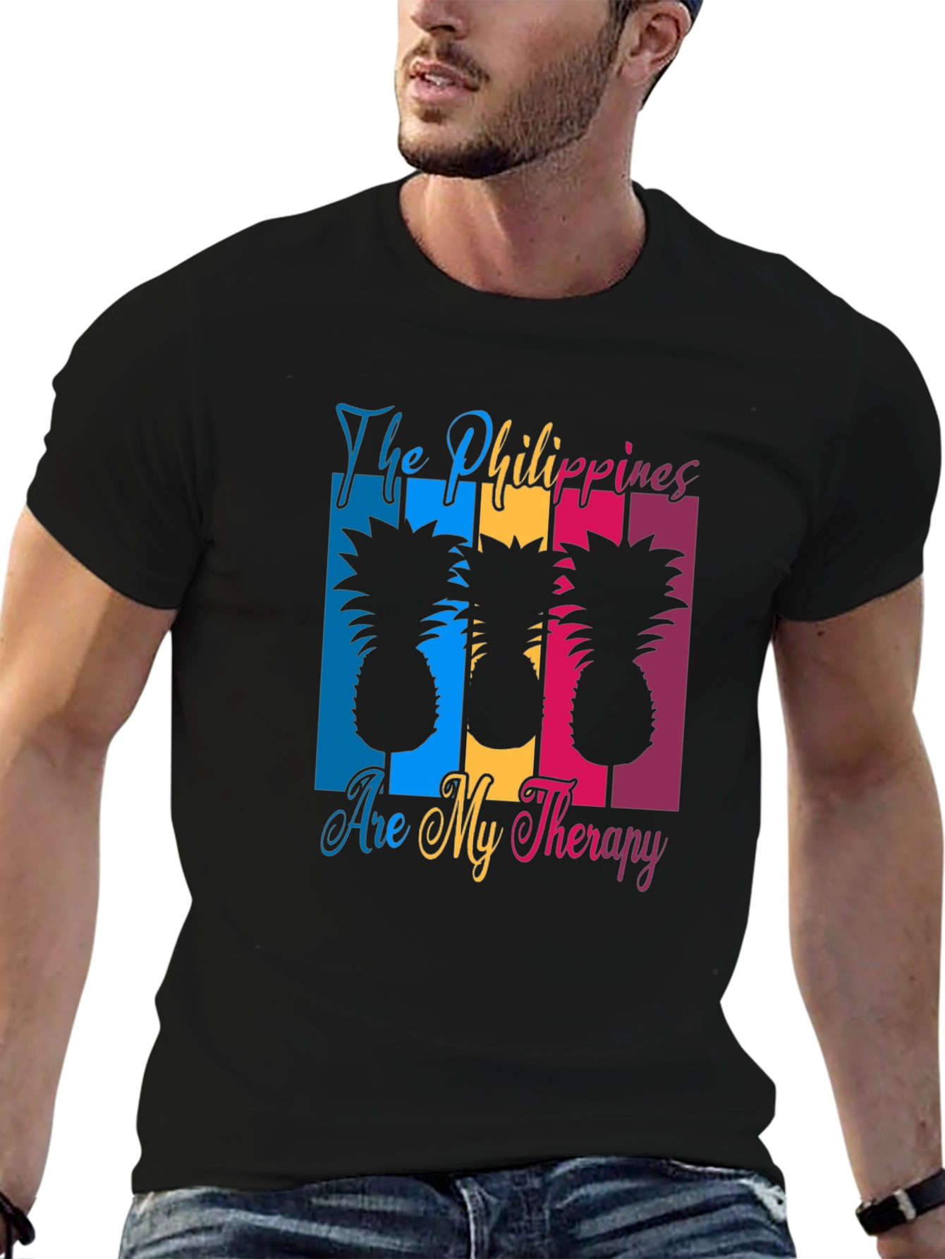Philippines Therapy Pineapple Graphic T-Shirt