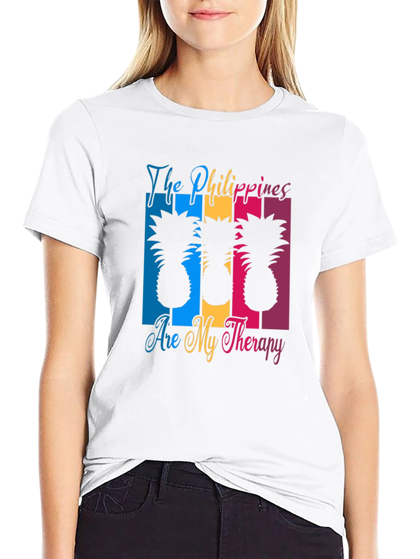 Philippines Therapy Pineapple Graphic T-Shirt